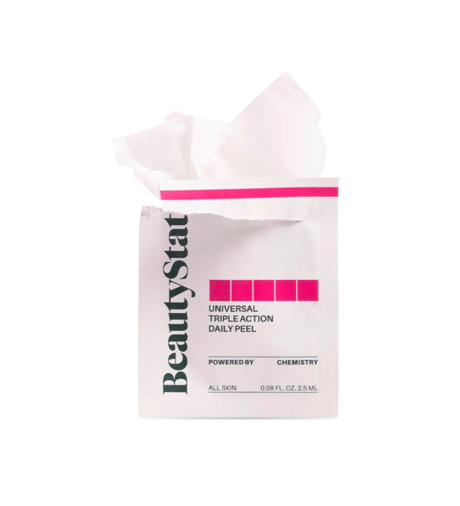 BeautyStat Triple Action One-Step Daily Exfoliating Peel Pad for Uneven Tone Texture Fine Lines Enlarged Pores - Made in the USA - Gentle Exfoliator Pad with AHAs BHAs Glucosamine to Brighten 10 Count (Pack of 1) - Buy Online on GoSupps.com