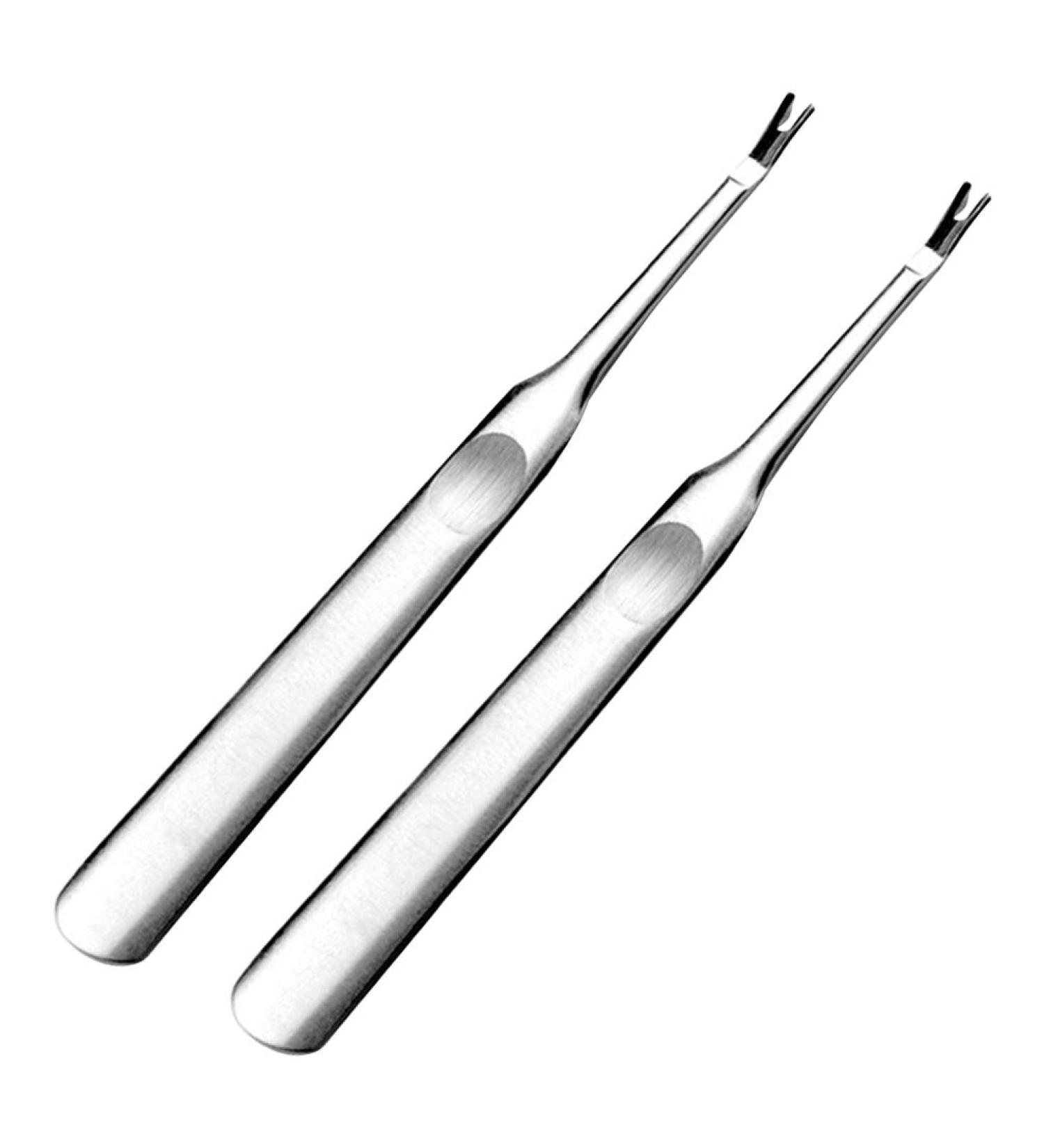 Artibetter 2 Piece Cuticle Cutter Metal Cuticle Pusher Remover Dead Skin Fork Trimmer Nail Art Tool Accessories - Buy Online on GoSupps.com