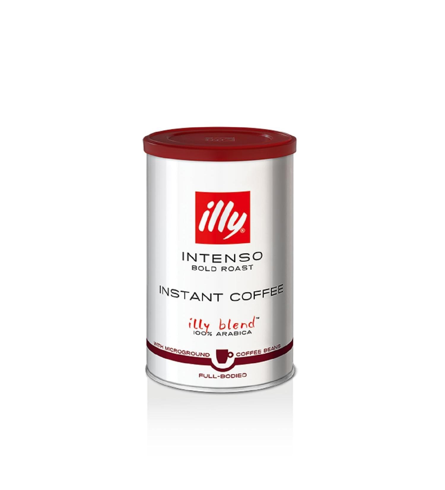 illy Intenso Caf instantan r ti vigoureux intense robuste et enti rement aromatis avec des notes de cacao profond 100 % Arabica sans conservateurs bo te de 94 ml (1 pi ce) Torr faction fonc e intense 95 g (Lot de 1) - Buy Online on GoSupps.com