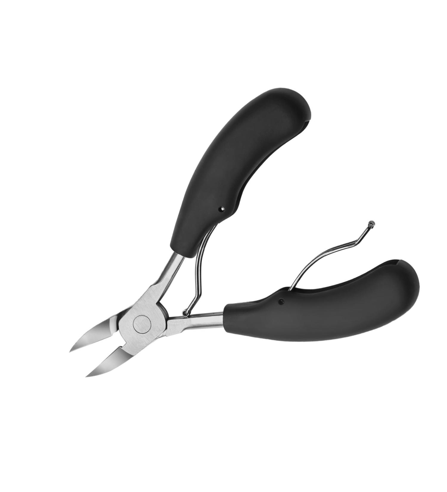 Professional Podiatrist Toenail Clippers for Ingrown & Thick Nails - Super Sharp Curved Blade Pedicure Tool (Black - Buy Online on GoSupps.com