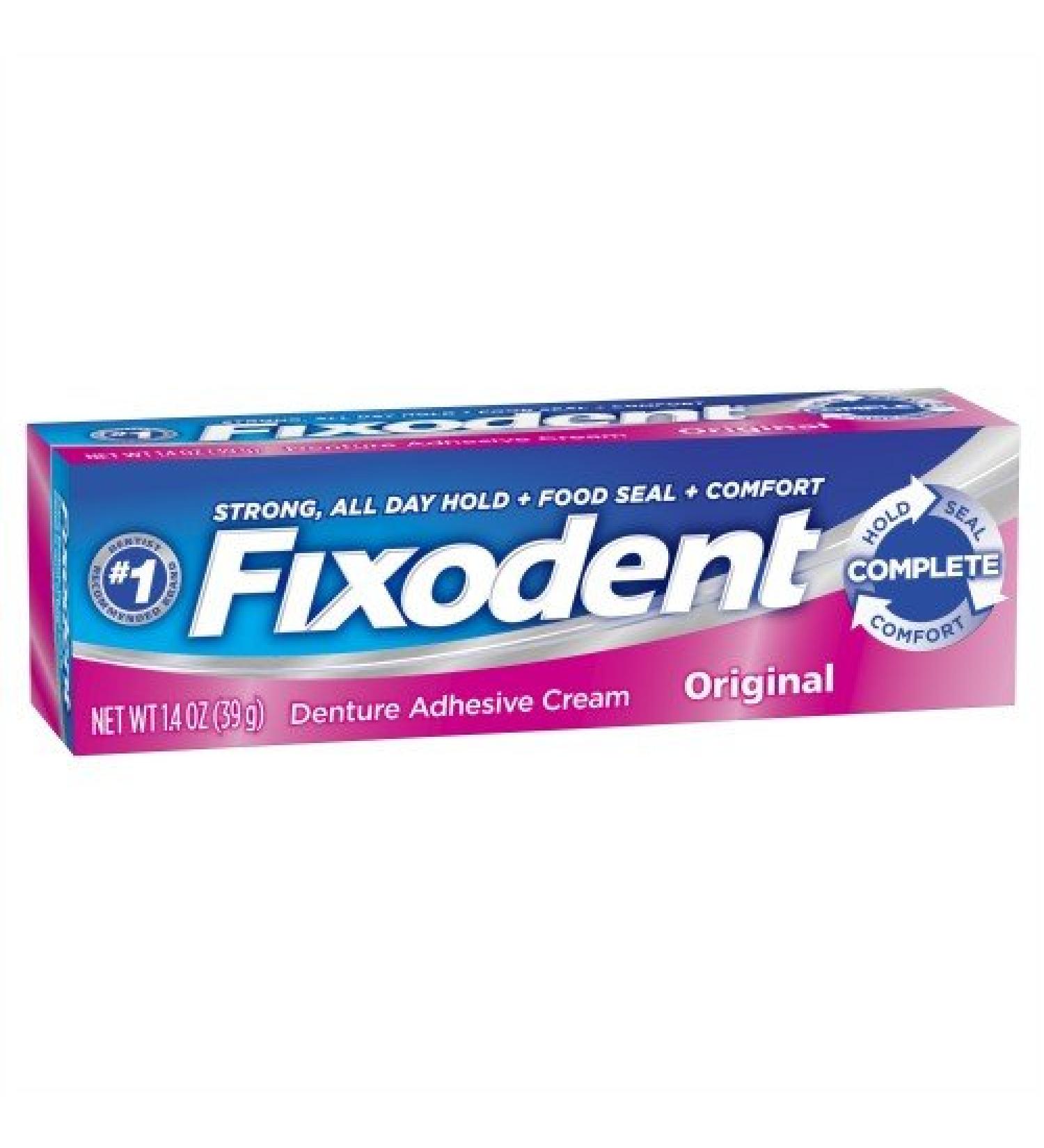 Special pack of 6 FIXODENT CREAM 1.4 oz