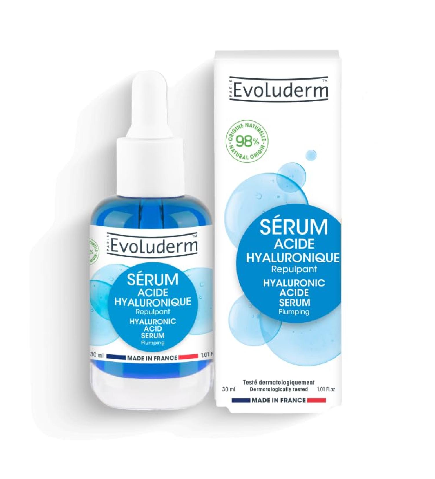 Evoluderm EVOLUDERM - Hyaluronic Acid Serum - 30ml - 98% Naturally Derived Ingredients - Vegan