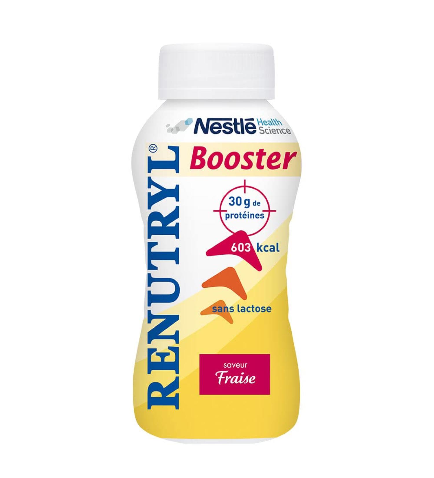 Nestlé Renutryl Booster Protein Mix Strawberry 300ml - Pack of 4 (300ml X 4)