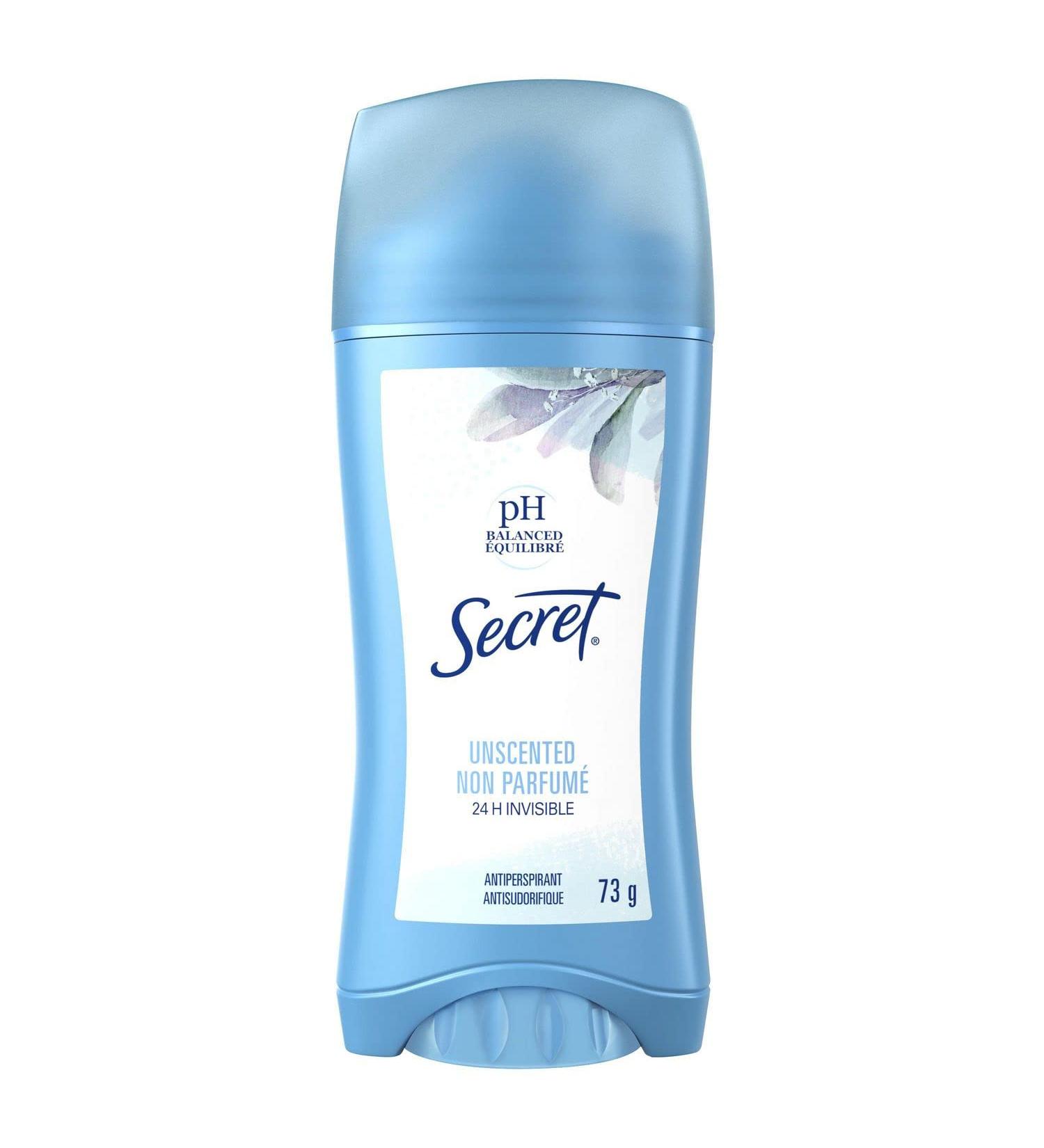Secret Unscented Anti-Perspirant Deodorant Invisible Solid 2.60 oz - Pack of 4 - Buy Online on GoSupps.com