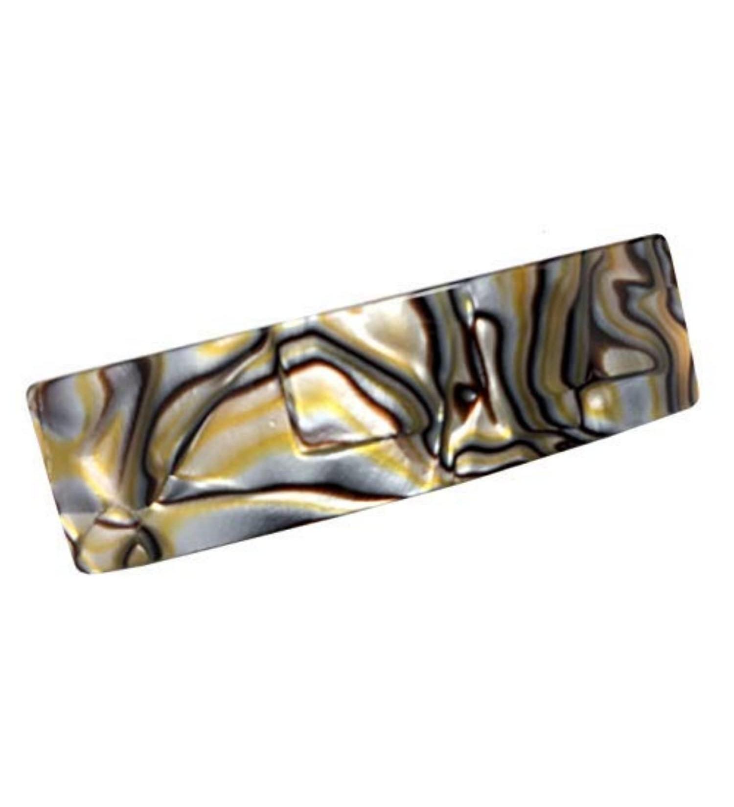 French Amie Onyx 1 Wide Celluloid Handmade Hair Clip Barrette - Elegant and Stylish - Buy Online on GoSupps.com