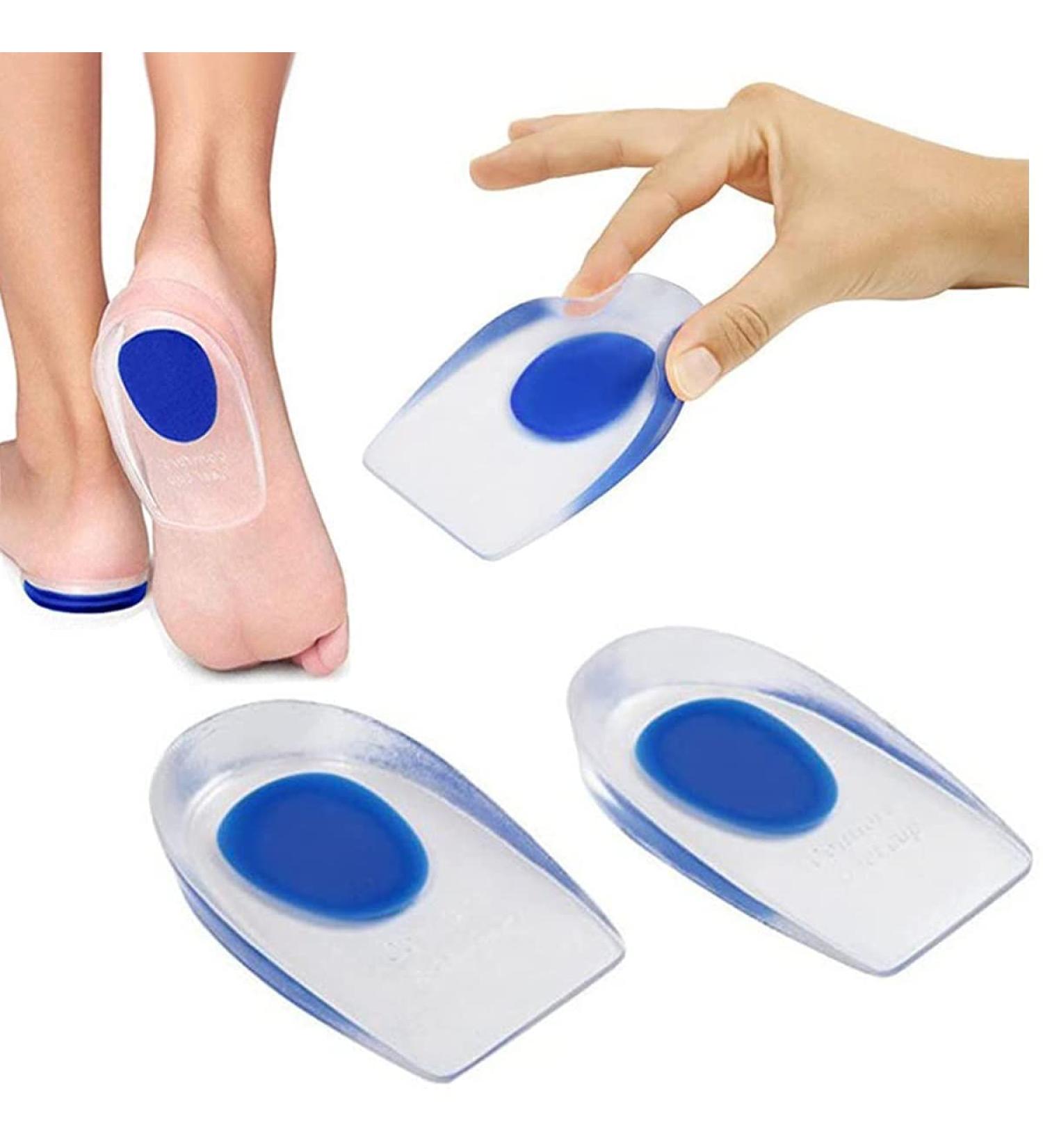 Buy Gel Heel Cups for Plantar Fasciitis - Silicone Insole Pads for Pain Relief & Support (US Size 7-12) - Best Inserts for Sore Feet - Buy Online on GoSupps.com