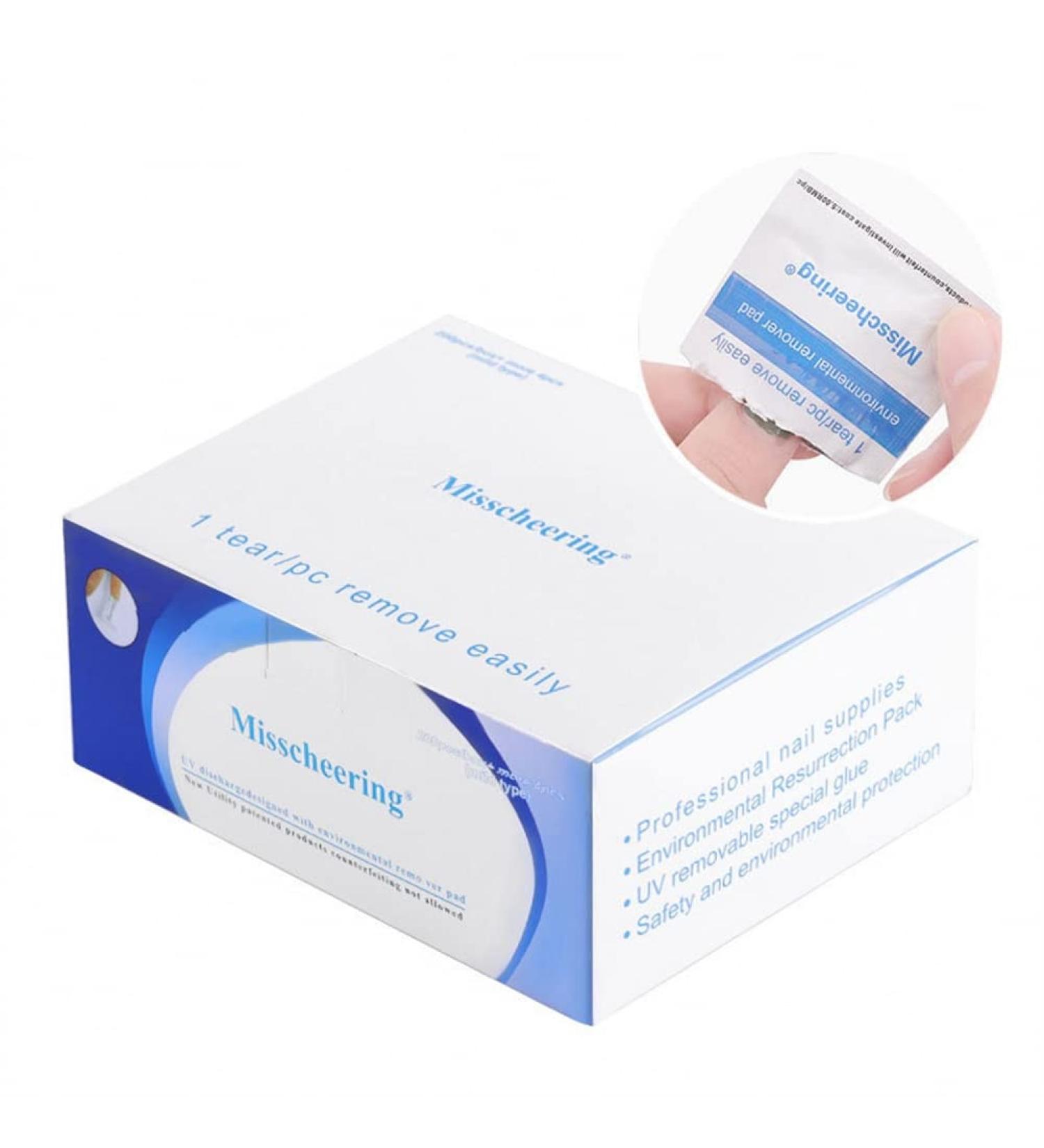 SanSixi 50/100/200 Pieces Lint Free Gel Nail Polish Remover