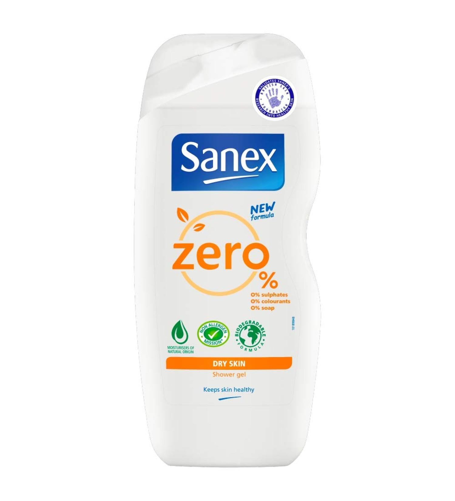 Sanex Zero% Dry Skin Shower Gel 250ml - Buy Online on GoSupps.com