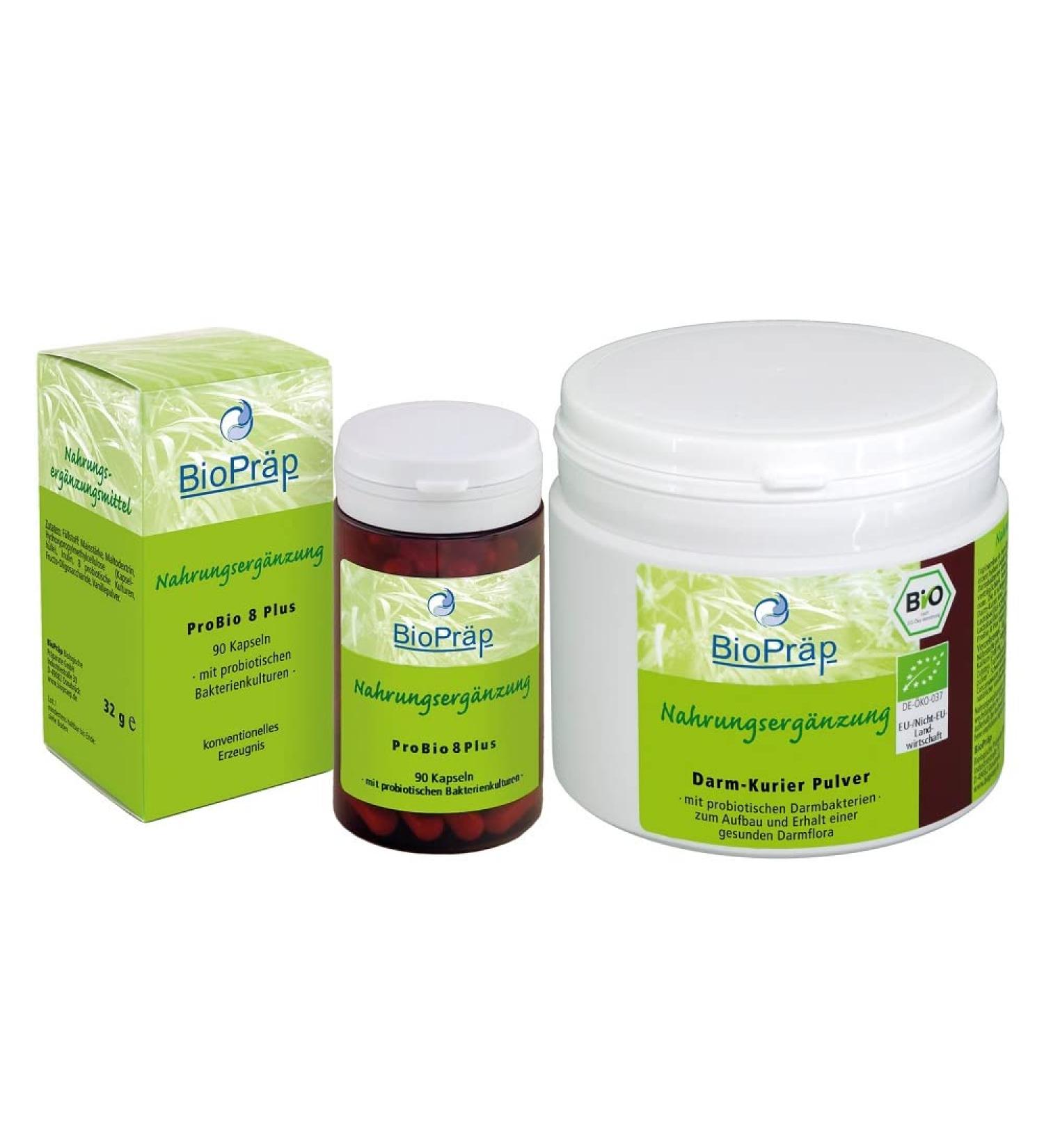BioPr p BIO Darm Kurier & ProBio 8 Plus Capsules | Vegan | Certified German Production for Optimal Gut Health - Buy Online on GoSupps.com