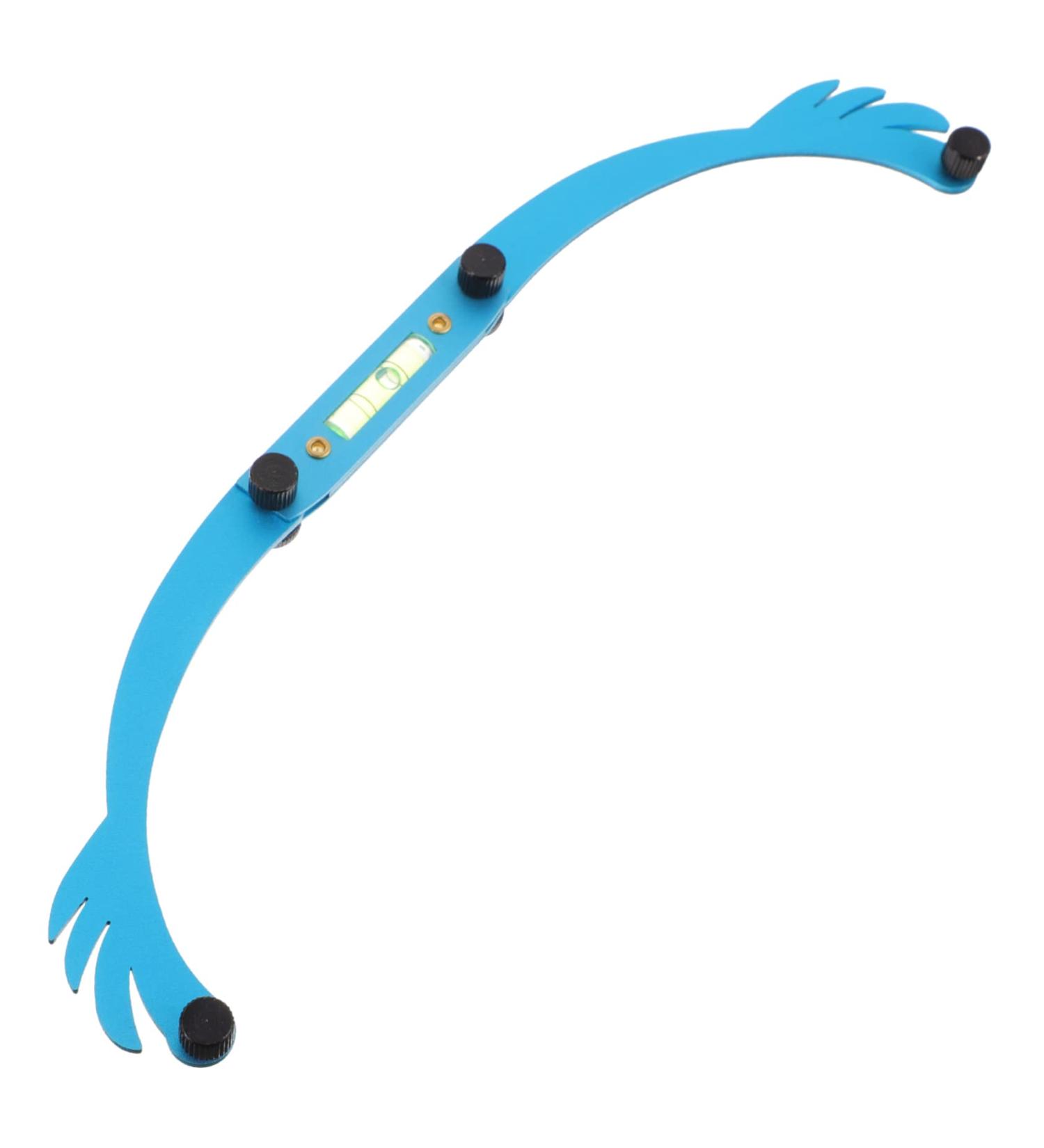 SKISUNO Eyebrow Threading Guide Stencil Eyebrow Alloy Outfit Positioning Measure Level Trimming Reusable Embroidery Measuring 25.5x1.3cm Blue - Buy Online on GoSupps.com