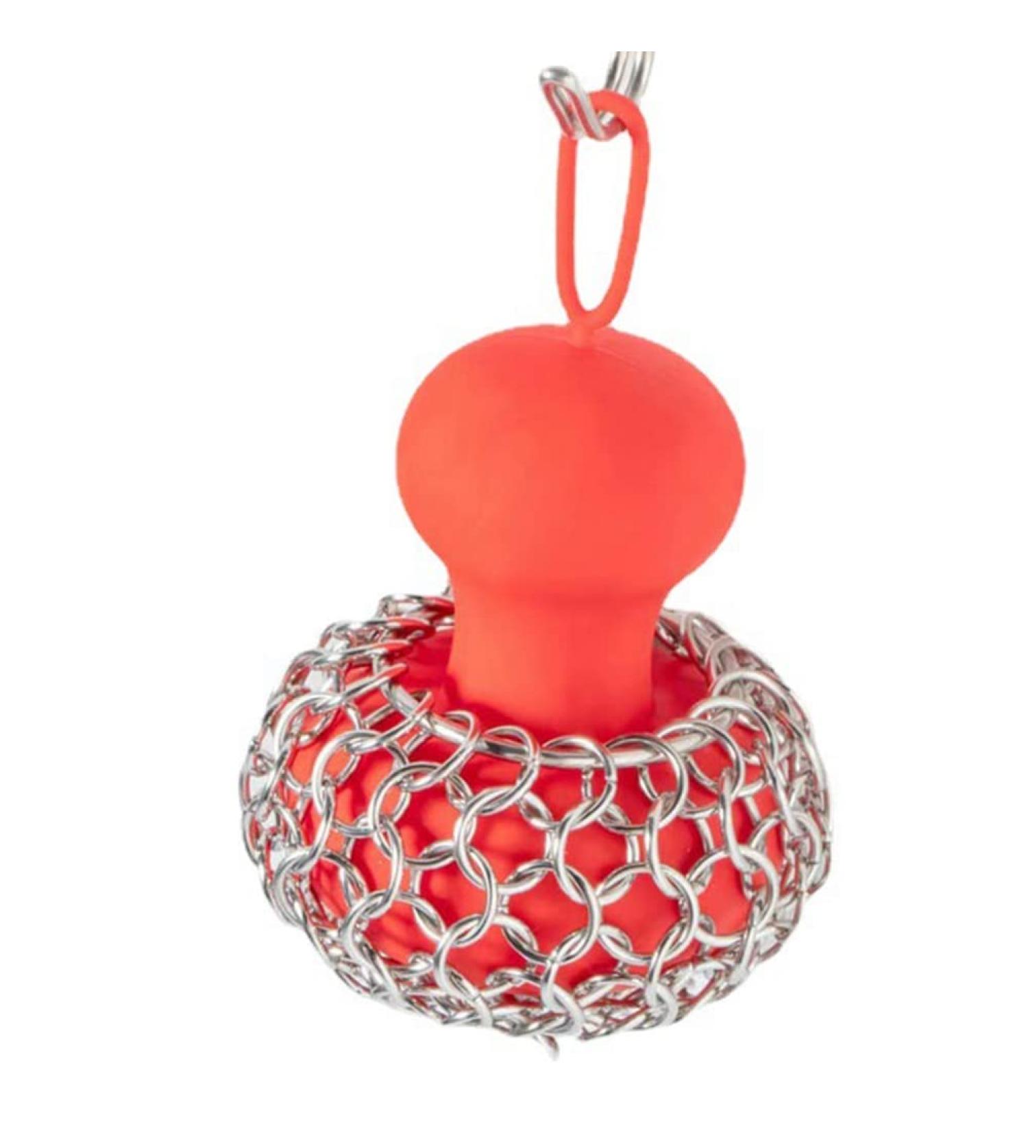 Facesunny Cast Iron Chainmail Scrubber Cast Iron Skillet Cleaner for Fry Pan Cleaner Cast Iron Skillet Cleaner Chain Red - Buy Online on GoSupps.com
