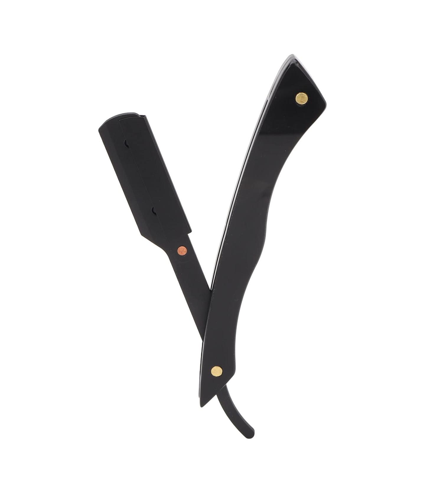 Luckdano Professional Manual Bartschneider Blade Holder - Stainless Steel Barber Blades with Straight Edge for Precision Grooming - Buy Online on GoSupps.com