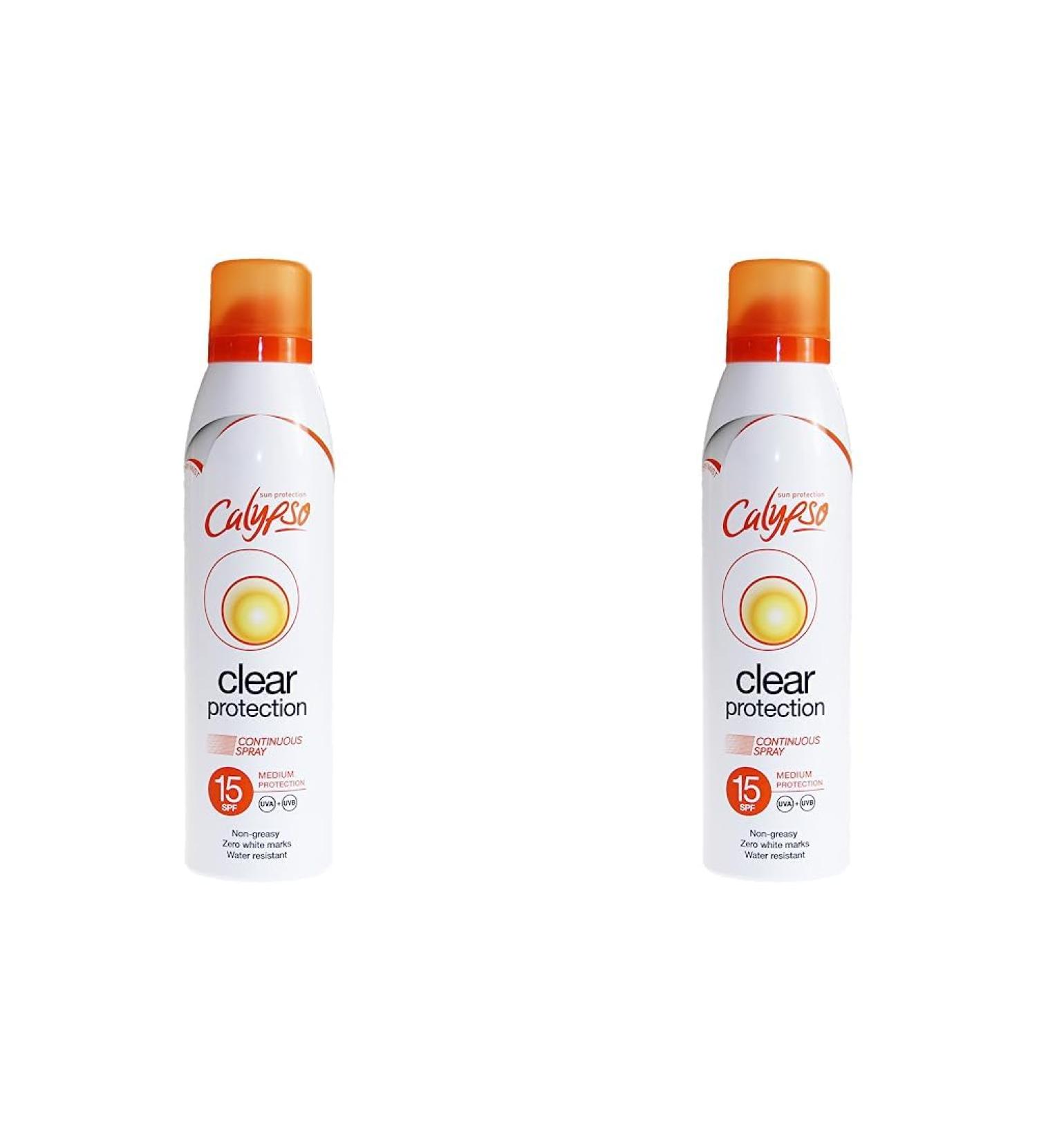 Calypso Clear Protection Continuous Spray SPF15 (Pack of 2) 175 ml (Pack of 2) - Buy Online on GoSupps.com