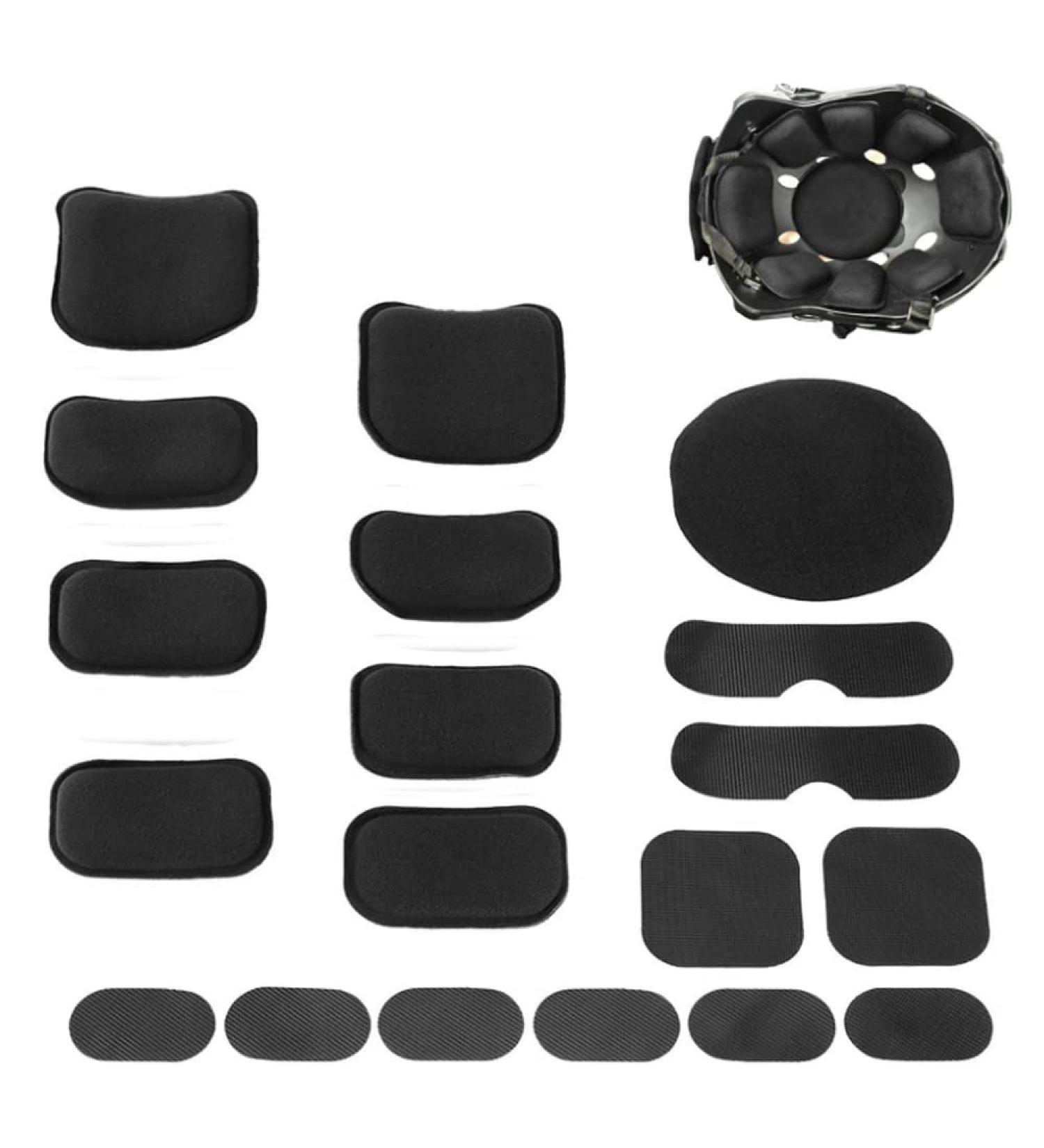 19 Parts Universal Helmet Pad Set | Motorcycle & Bicycle Helmet Upholstery Accessories for Comfort & Stability - Buy Online on GoSupps.com