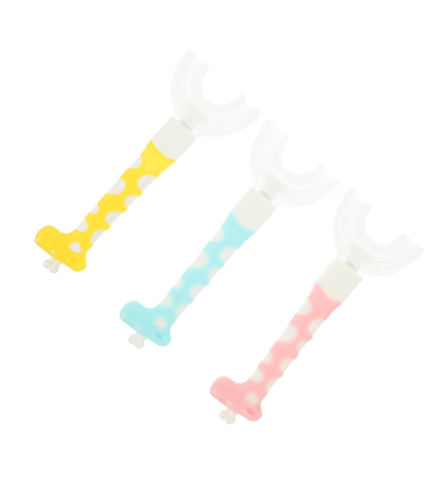 Hoement 3 Pack U-Shaped Silicone Toothbrushes for Kids - Ideal for Children s Oral Hygiene | International Shipping Available - Buy Online on GoSupps.com