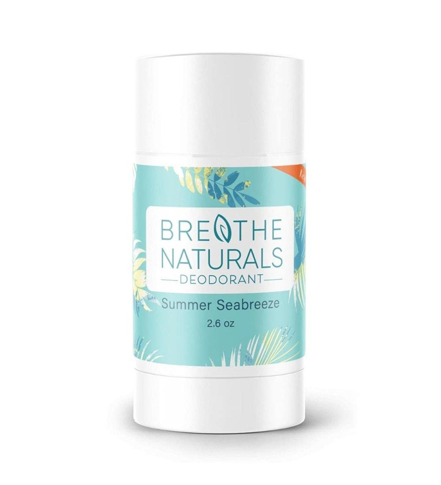Breathe Naturals Summer Seabreeze Natural Deodorant | 24-Hour Odor Protection | Aluminum-Free for Women, Men, and Kids | Safe for Sensitive Skin - Buy Online on GoSupps.com