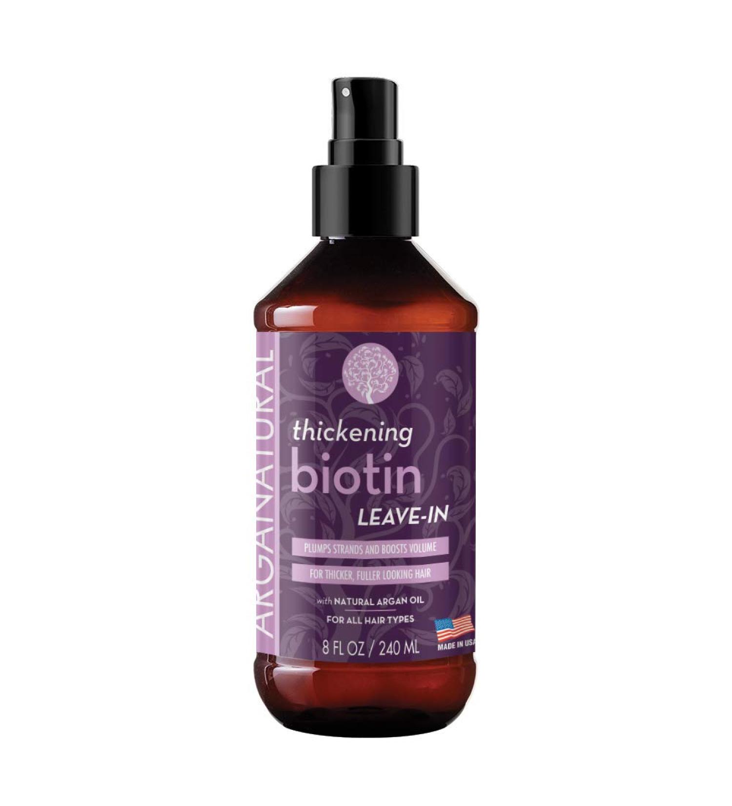 Arganatural Biotin Leave In Conditioner & Detangler | 8 fl oz Spray Bottle - Buy Online on GoSupps.com