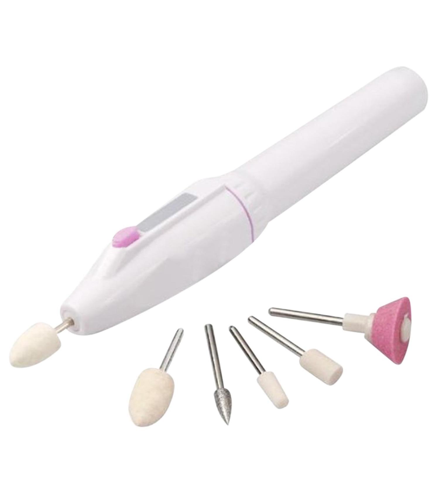 Electric P EEN Cordless Electric Nail File Manicure Peedicure Tool with 5 Nail Drill Portable Electric Nail Drill Rechargeable Electric Nail File Nail File for Nail Care Trim Polish - Buy Online on GoSupps.com