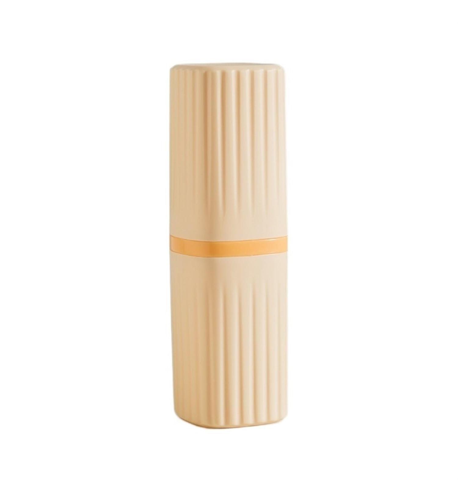 Travel Toothbrush Holder & Wash Cup Set - Convenient Yellow Outdoor Toothbrush & Toothpaste Box - Buy Online on GoSupps.com