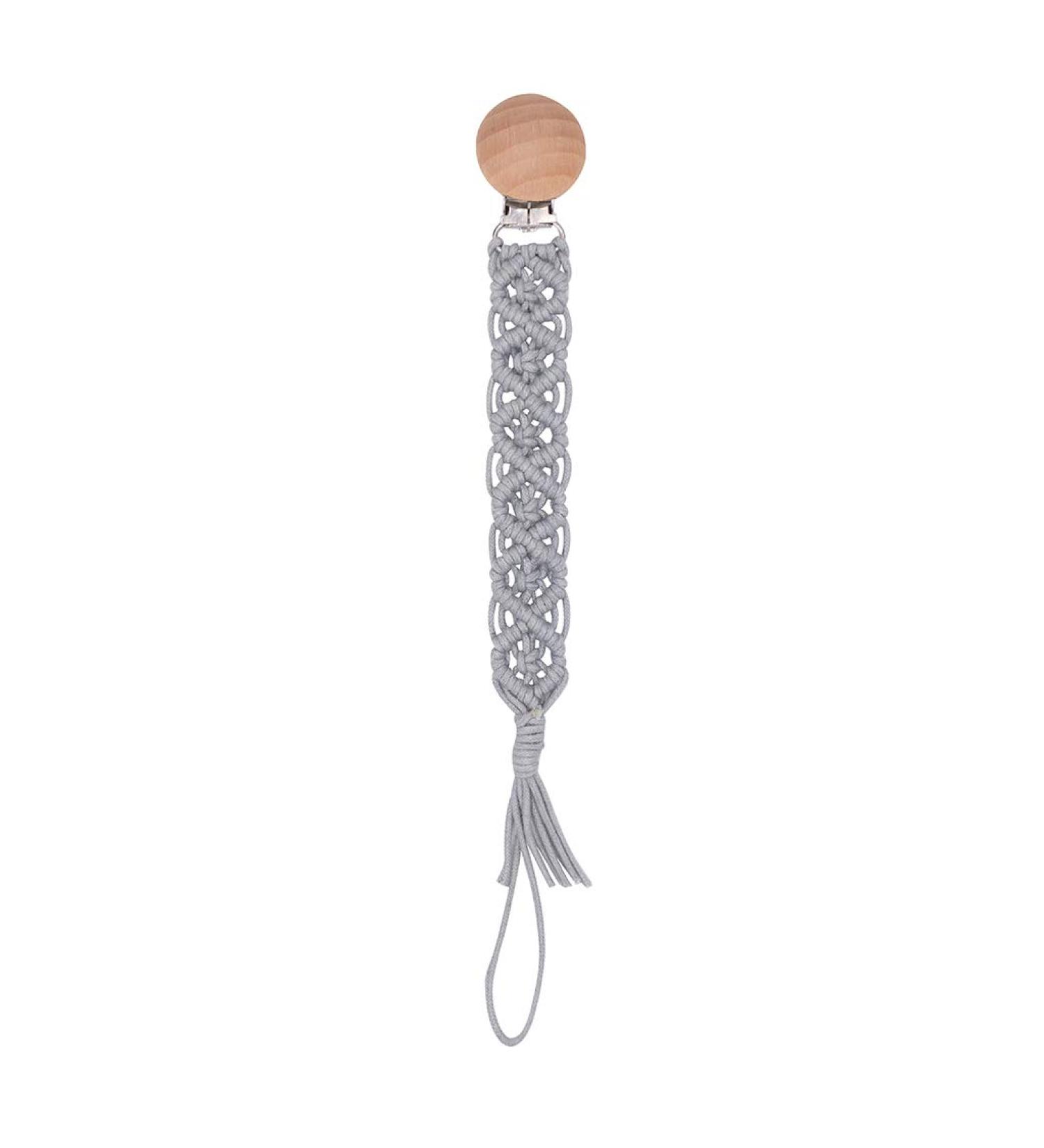 Buy TSBB Crochet Pacifier Clip BPA Free Woven Cotton Rope Dummy Nipple Holder | Safe & Stylish International Shipping - Buy Online on GoSupps.com