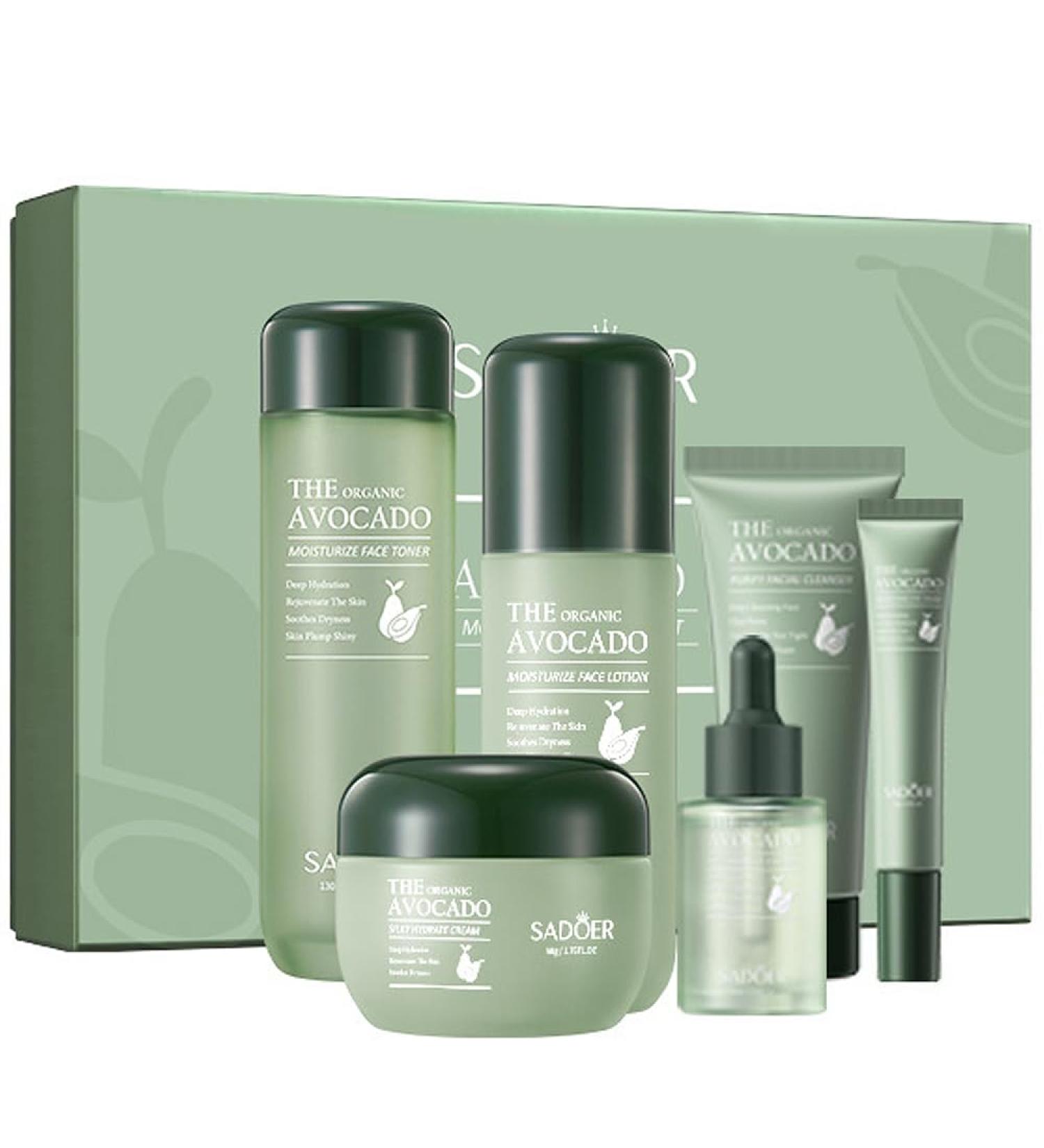 Avocado Skincare Sets 6pcs Skin Care Gift Set with Lip Balm Toner Lotion Face Serum Eye Cream For Hydrating Skin Anti-Aging Skin For Women Teen Girls (Extra Large 6 Count) - Buy Online on GoSupps.com