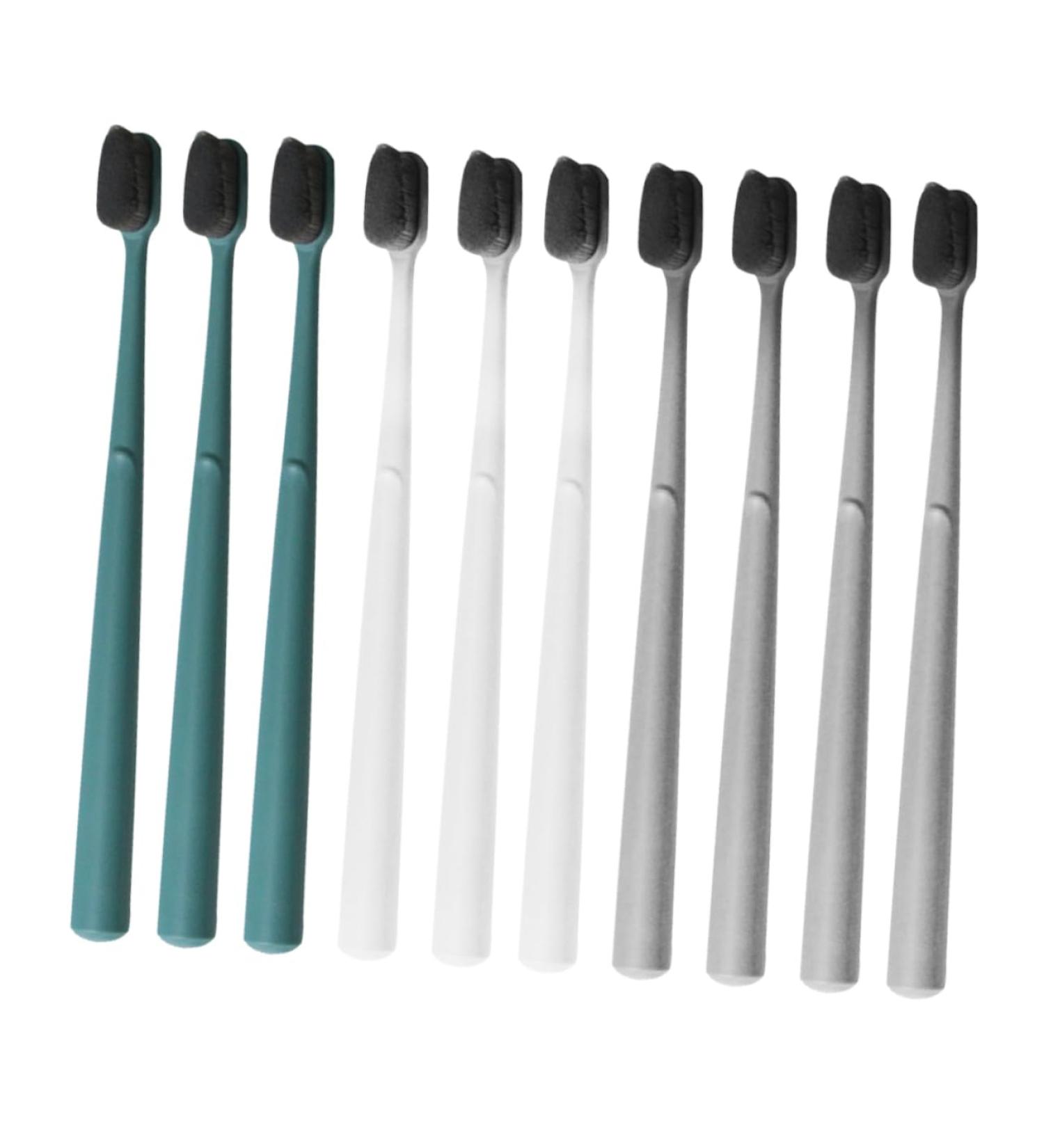 Fomiyes 10-Pack Nylon Silk Toothbrushes - Electric Friendly Hotel Quality Japanese Style for Adult Care - Buy Online on GoSupps.com