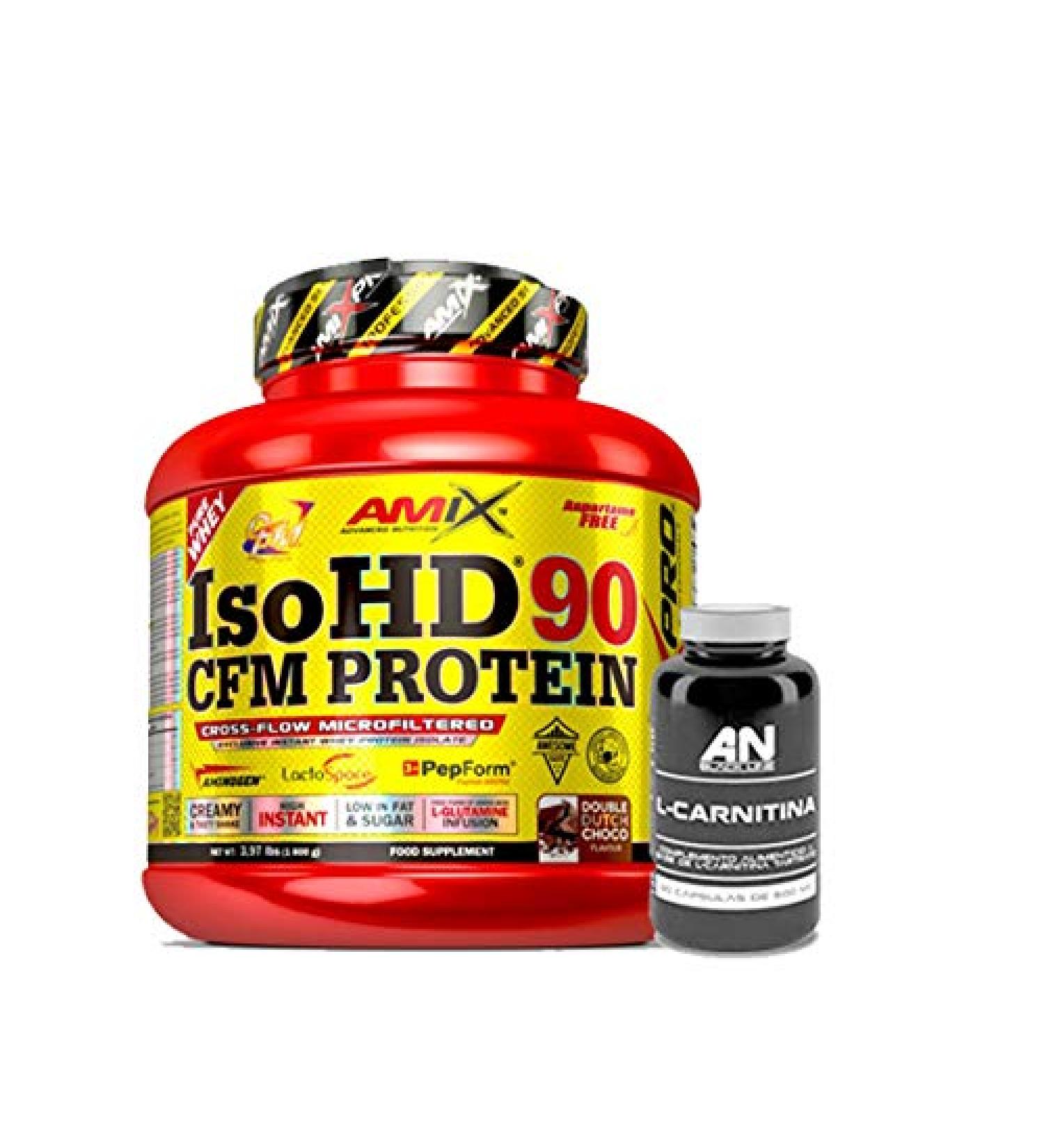 AMIX Iso HD 90 1 8 kg double taste chocolate + carnitine