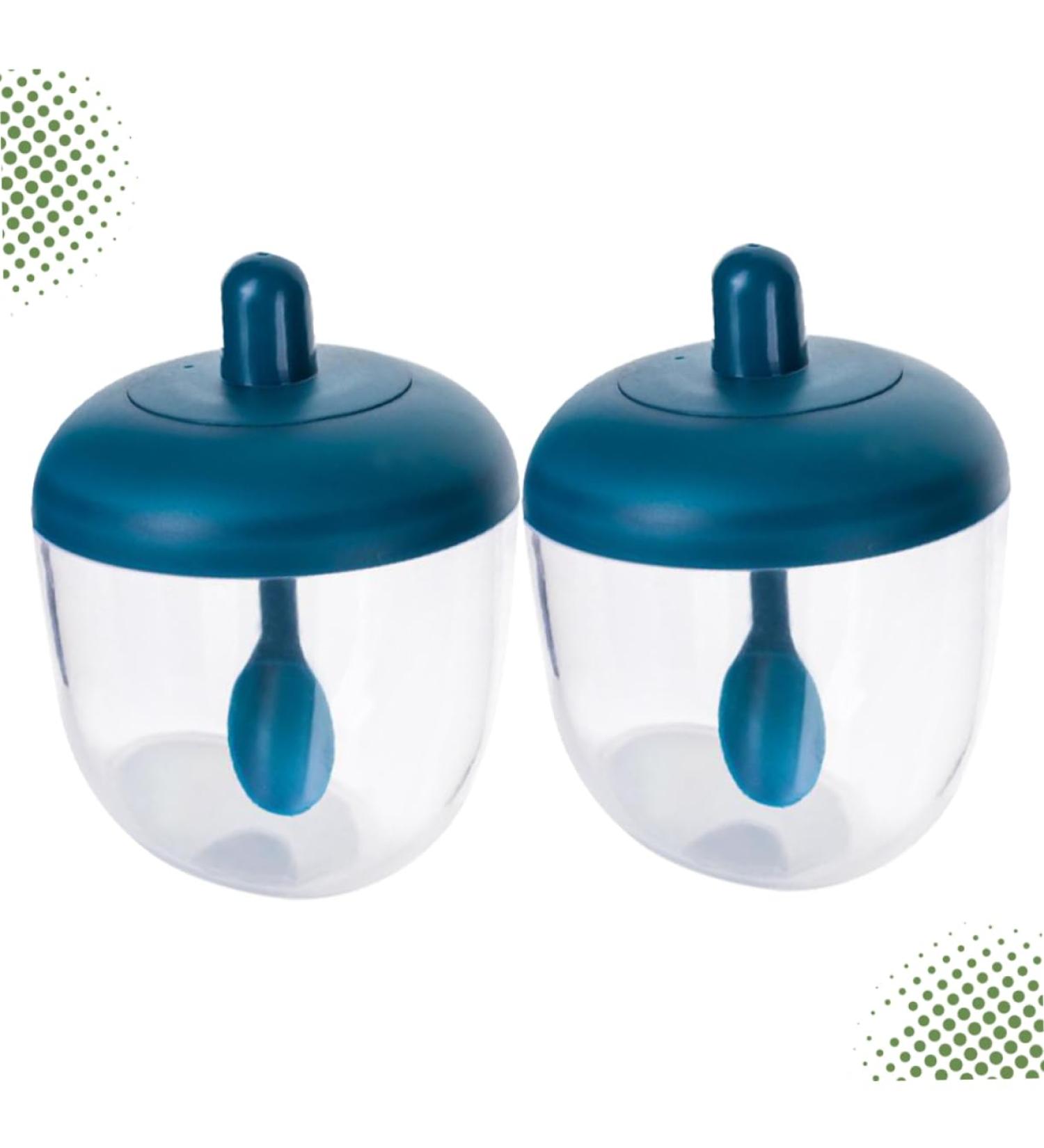 Zerodeko 2pcs Spice Jar with Spoon Glass Container Kitchen Gadgets Pepper Bowl Glass Empty Condiment Jar Terrarium Kitchen Seasoning Organizer Salt Container Sugar Bowl Monosodium Glutamate - Buy Online on GoSupps.com