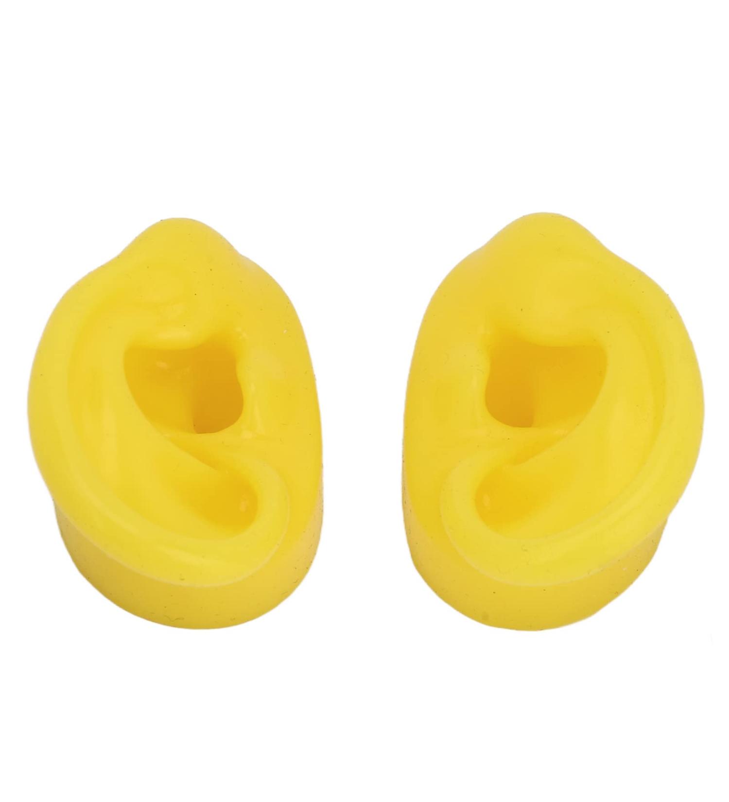 Reusable Silicone Waterproof Ear Mould Model - 2PCS Yellow | Easy Installation for Display - Buy Online on GoSupps.com