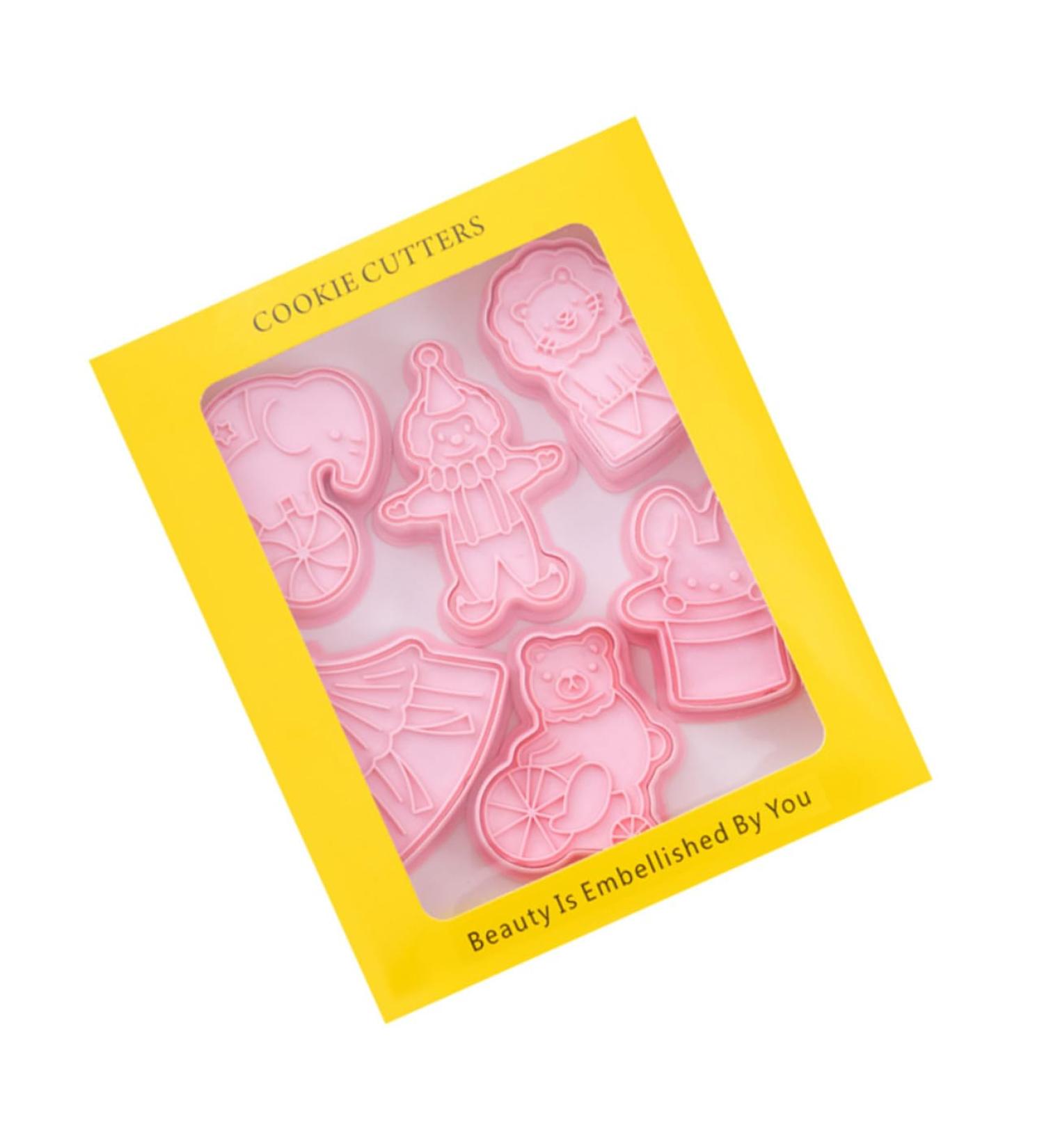 Alipis 1 Biscuit Mold Fudge Animal Crackers Pasties Fruit Muffin Mold Biscuits Cutter Metal 3D Bake Cookies 7.6x5cm Pink - Buy Online on GoSupps.com