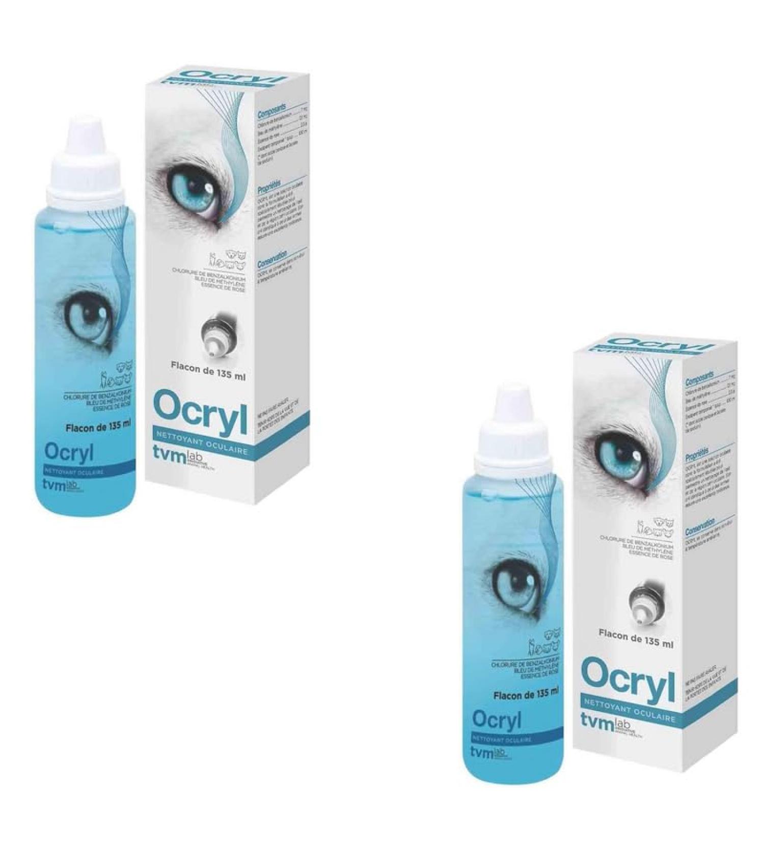 TVM OCLLOON Eye Drops - Double Pack (2 x 135 ml) | Eye Hygiene for Dogs Cats Horses & Exotic Pets | Removes Dust & Foreign Bodies - Buy Online on GoSupps.com