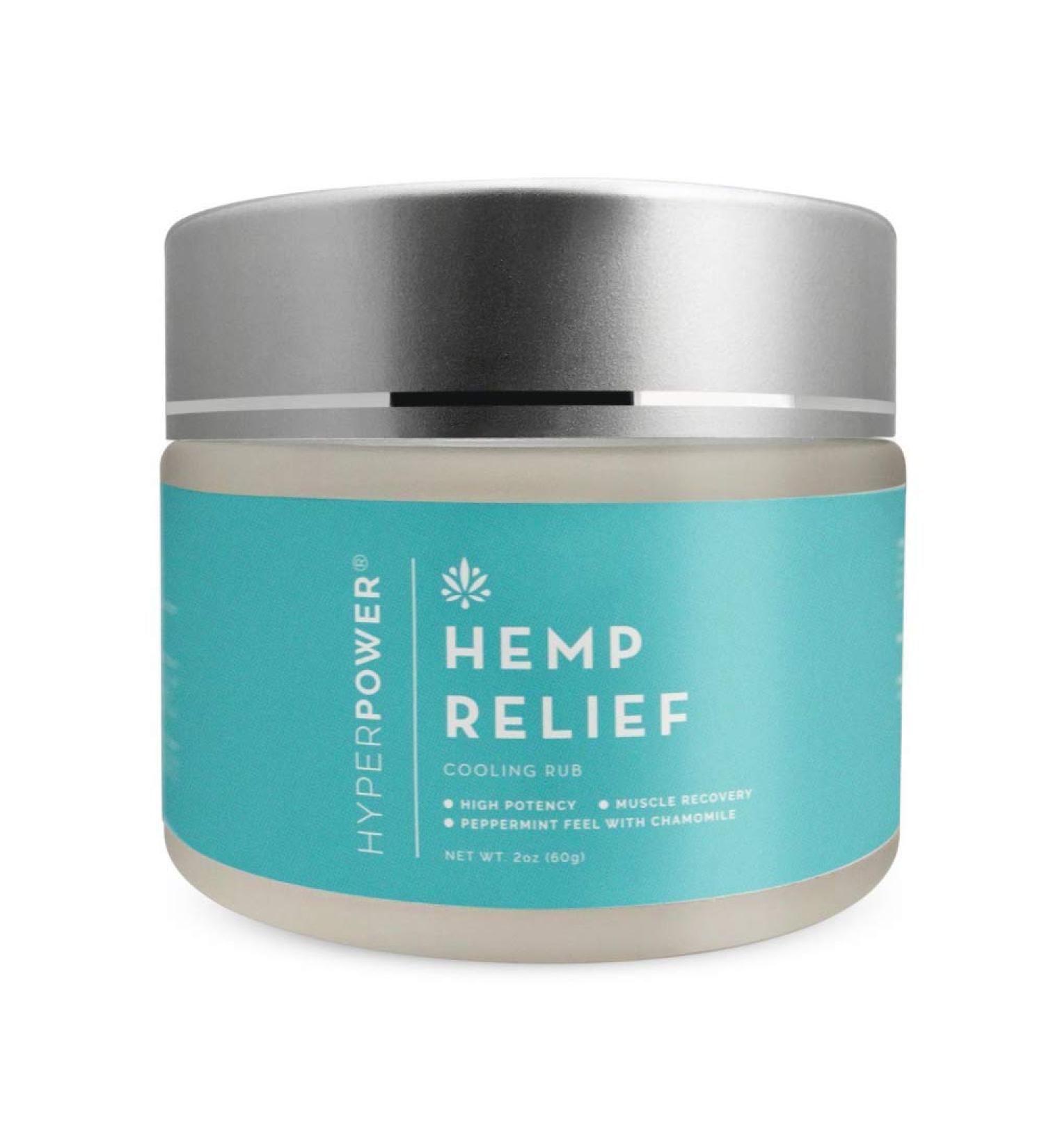 Hemp Sports Cream - Post Workout Muscle Rub with Menthol | HyperPower 2 oz jar - Buy Online on GoSupps.com