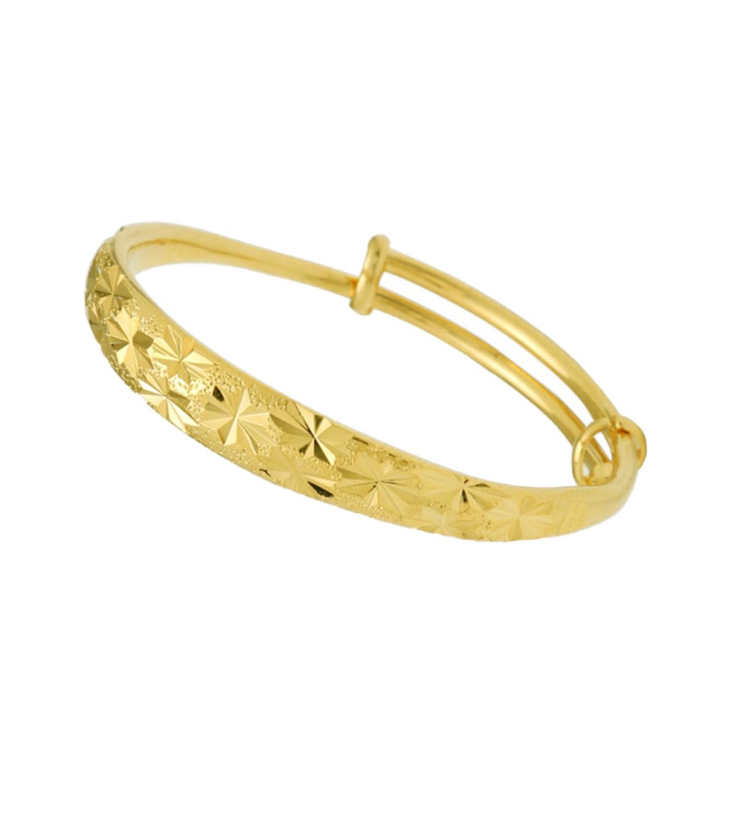 CALLARON 1pc Push Pull Bracelet Brass Wrist Jewelry Birthday Gift Couples Bracelets The Gift Baby Bangles Gold Cuff Bangle Mom Thickening Bracelet Female Bangle Simple Silver Bracelet Miss - Buy Online on GoSupps.com