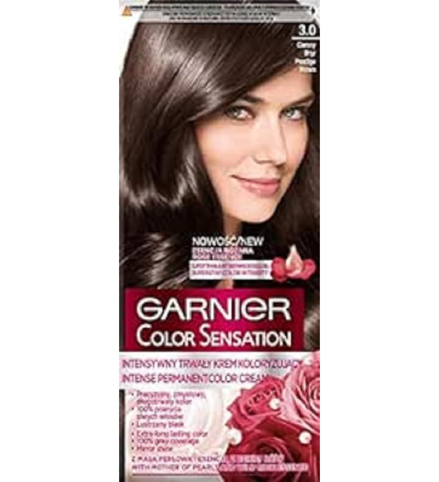GARNIER - COLOR SENSATION - Permanent hair coloring cream - 3.0 Prestige Brown