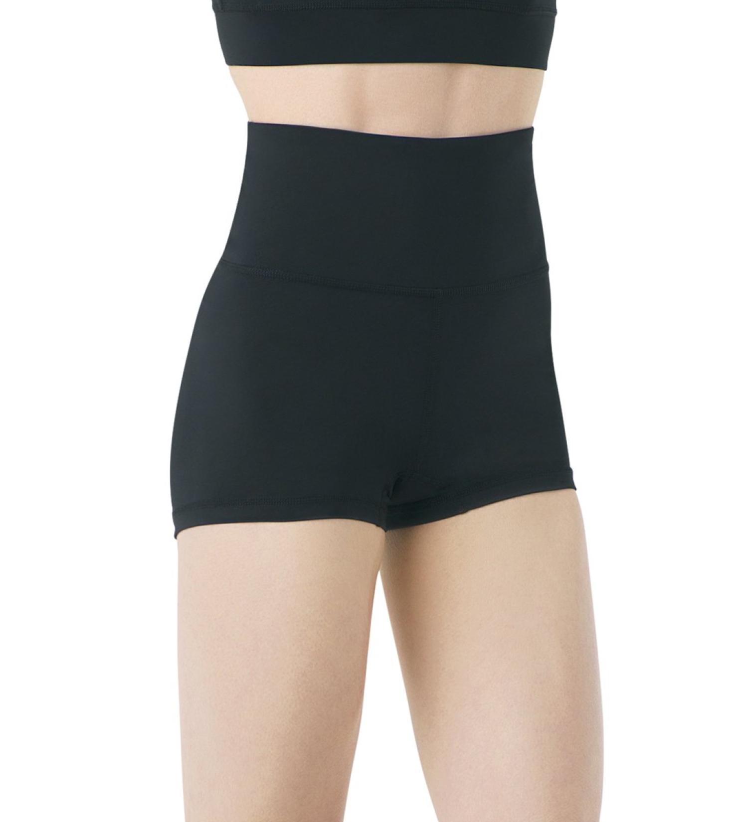 Balera FlexTek High Rise Booty Shorts for Dance - Women's/Girls Bottoms, Small, Black - Buy Online on GoSupps.com
