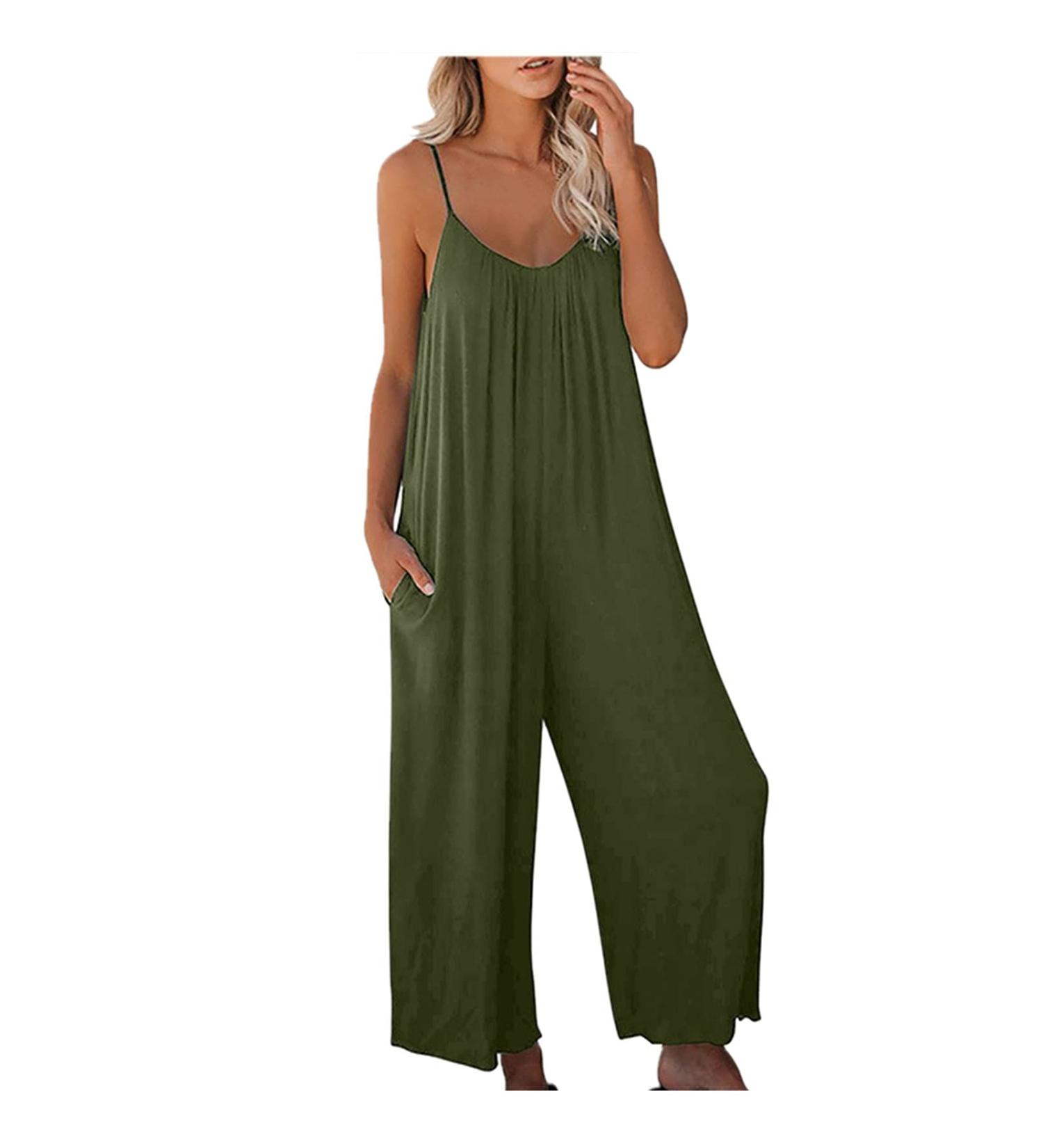 Womens Button Down Work Shirts Long Sleeve Bodysuit V Neck Romper - Black/Green - Small - Buy Online on GoSupps.com