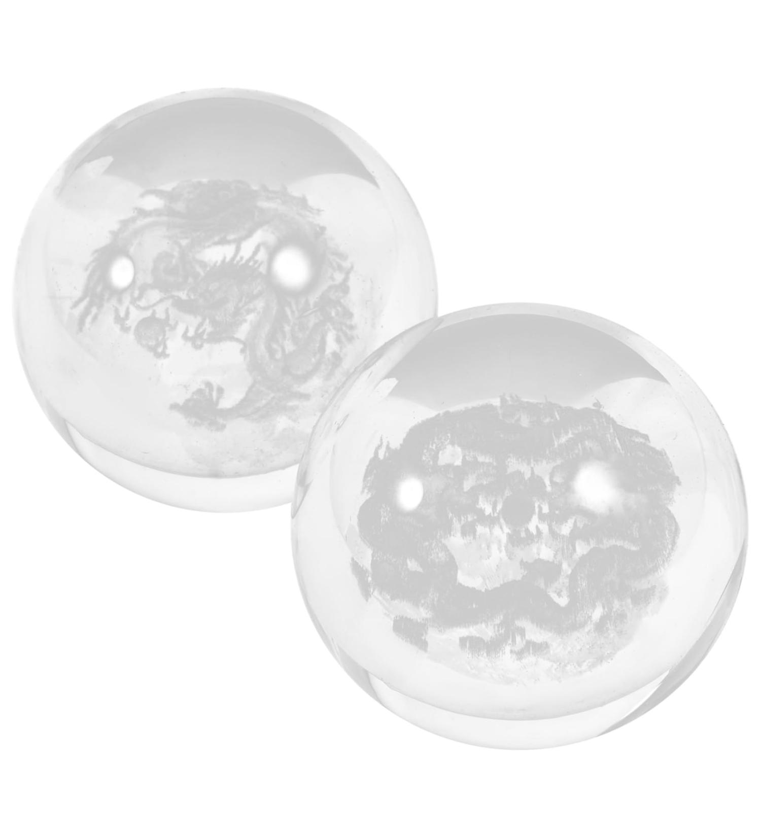 Buy Hapinary 2st Healthy Massage Balls - Stress-Reducing Baoding Balls for Meditation | Portable Glass Handballs - Buy Online on GoSupps.com