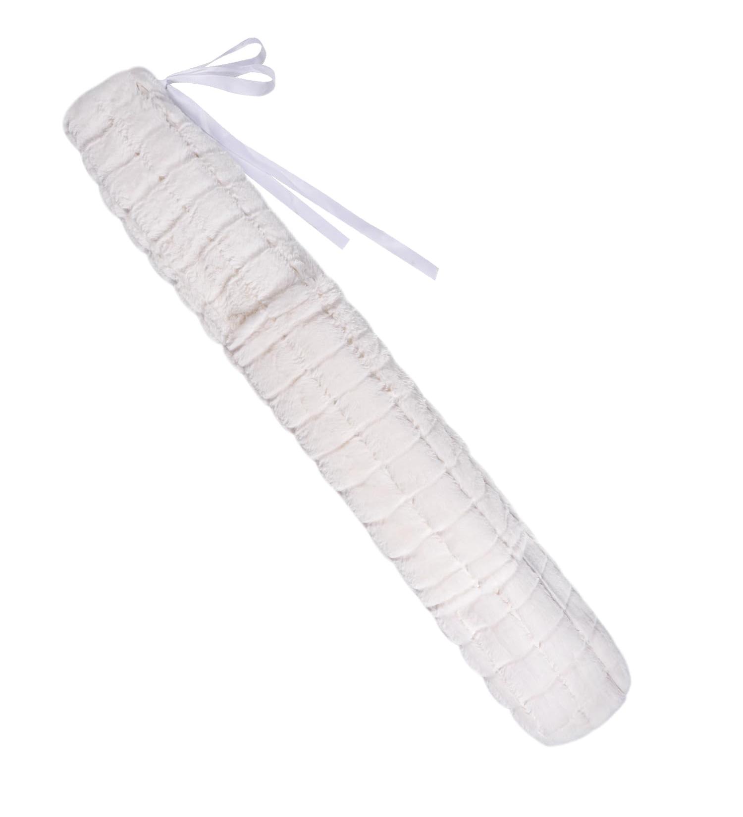 OWOZOI Long Hot Water Bottle 72cm - Soft Furry Cover with Hand Pocket & Strap | Full Body Wrap for Pain Relief & Bed Warmth - Cream - Buy Online on GoSupps.com
