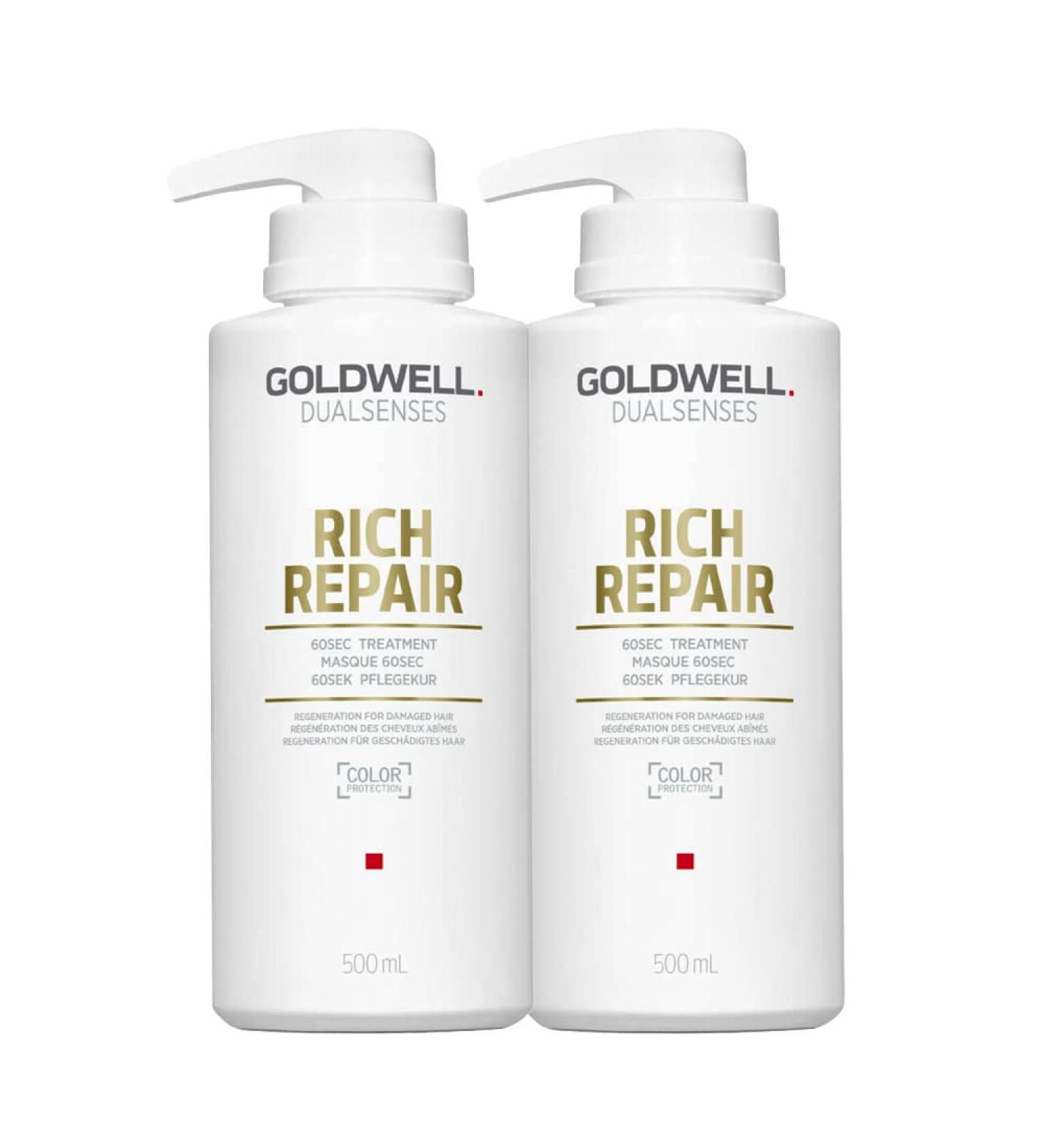 Goldwell Dualsenses Rich Repair Restoring 60Sec Treatment 500 ml x 2 500 ml (pack of 2)