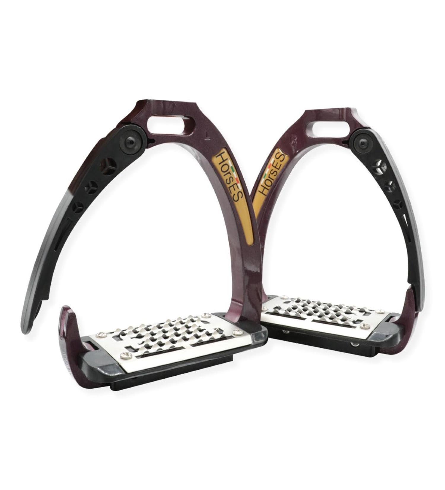 Buy Modern Bordeaux/Black Horse Safety Stirrups | Ultimate Comfort & Security for Riders - International Shipping - Buy Online on GoSupps.com