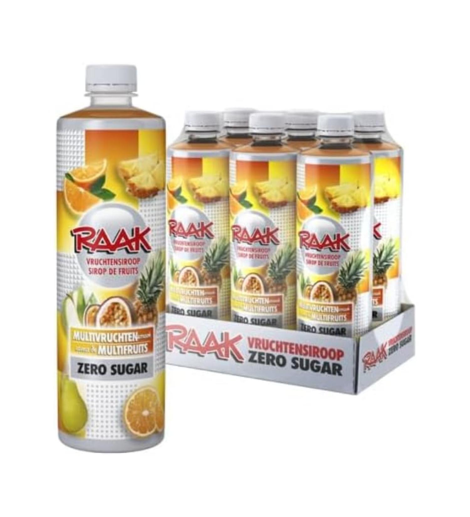 RAAK Sirop Multifruits ZERO SUCRE | 6x750ml 180 Verres | 5 Fruits en 1 | Parfait R gimes & Familles - Buy Online on GoSupps.com