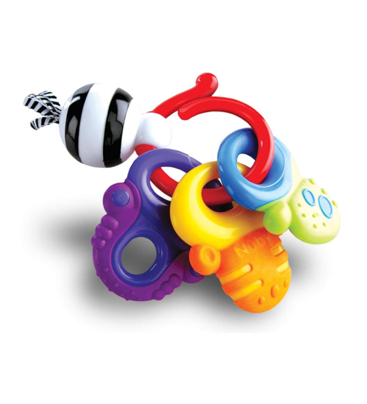 Nuby Fun Keys Teether Ring - Soothing Baby Teething Toy - Buy Online on GoSupps.com