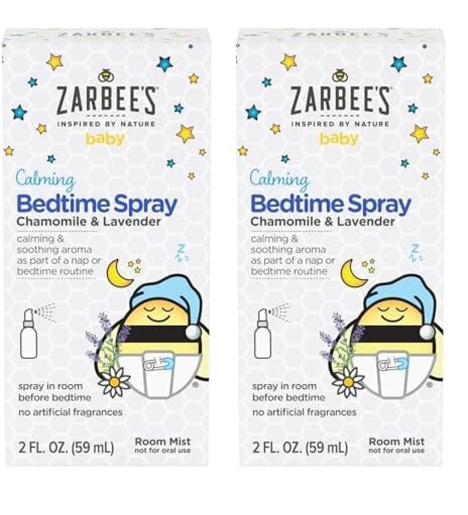 Zarbee's Baby Sleep Spray - Natural Lavender & Chamomile Bedtime Spray for Infants | 2oz Pack of 2 | Calming Nighttime Routine - Buy Online on GoSupps.com