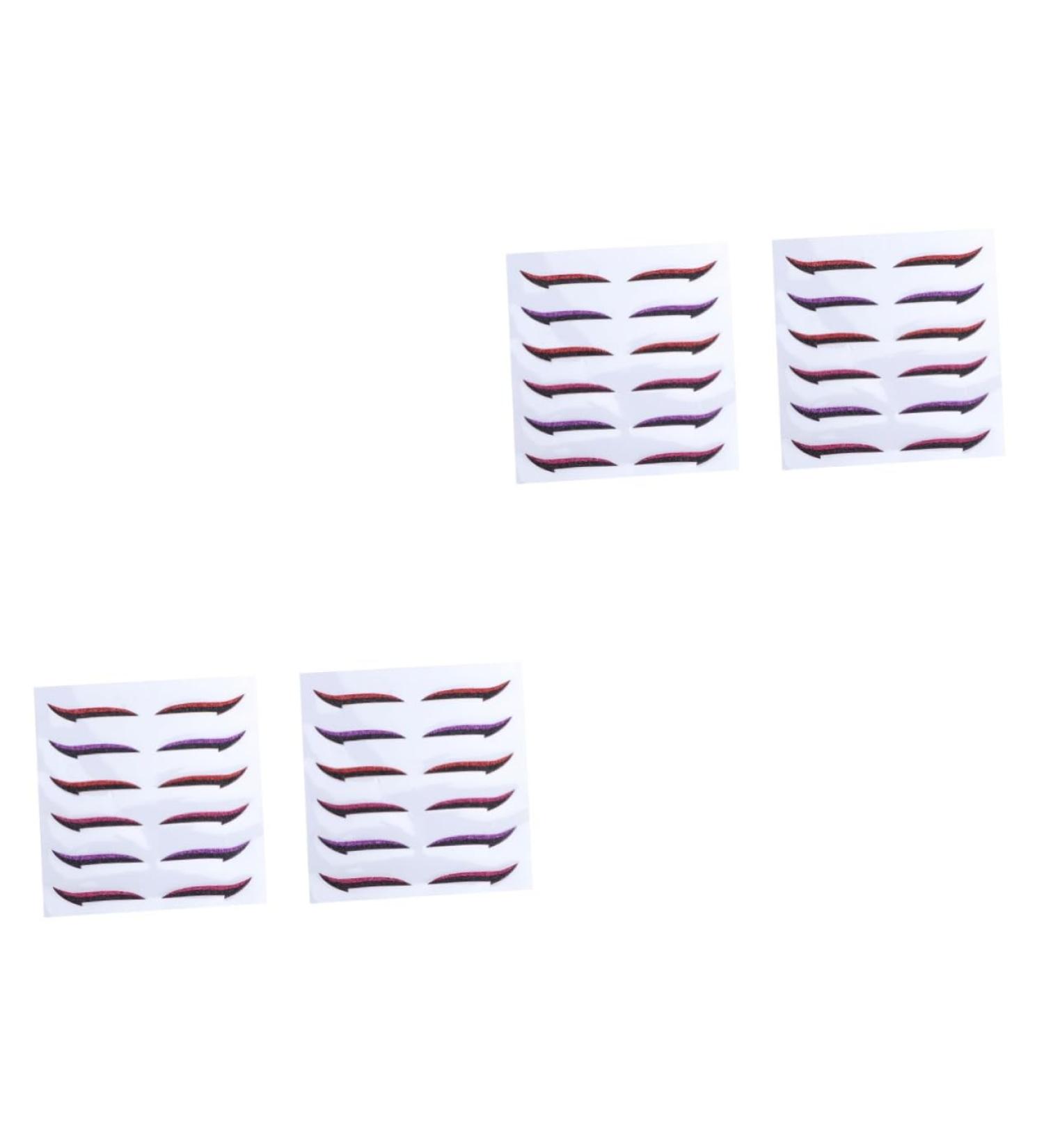 FOMIYES 24 Pairs Glitter Eyeliner Stickers Eyelid Transfer Tape Reusable Eyeliner Sticker Transfer Belt Miss - Buy Online on GoSupps.com