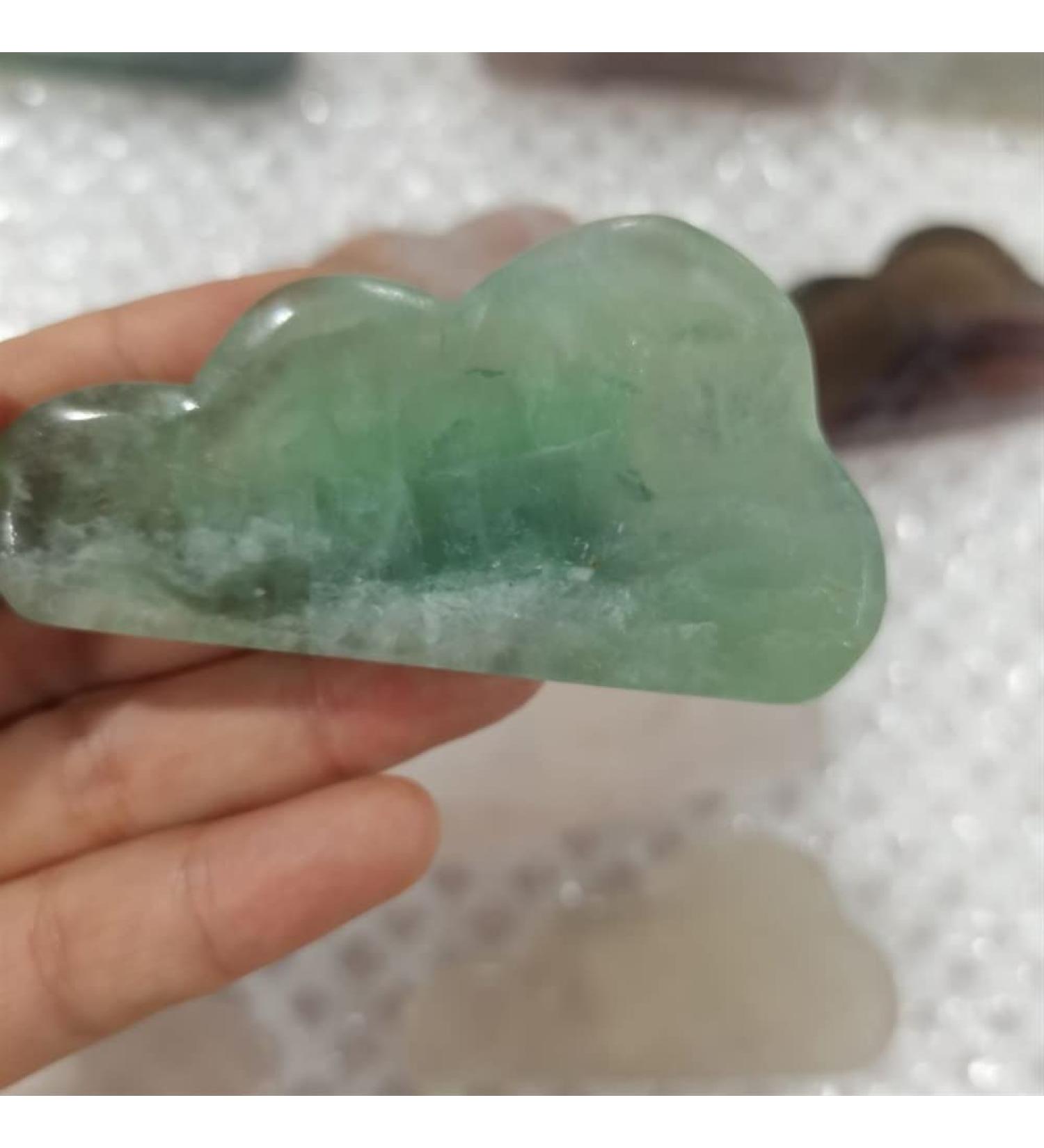 Gemstones for Decoration 1PC Natural Colorful Fluorite Cloud Hand Carved Palm StoneDecor Natural Quartz s Aura JZIGTDEM - Buy Online on GoSupps.com