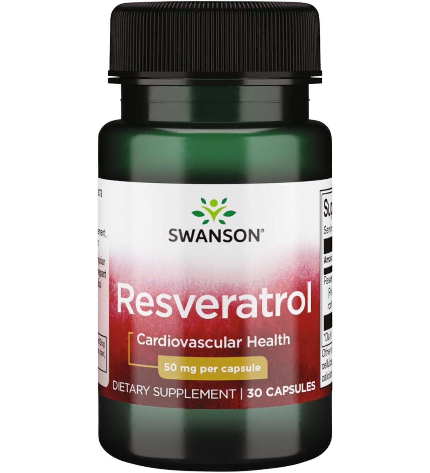 Swanson Resveratrol 50 50 Milligrams 30 Capsules 30 Count (Pack of 1)