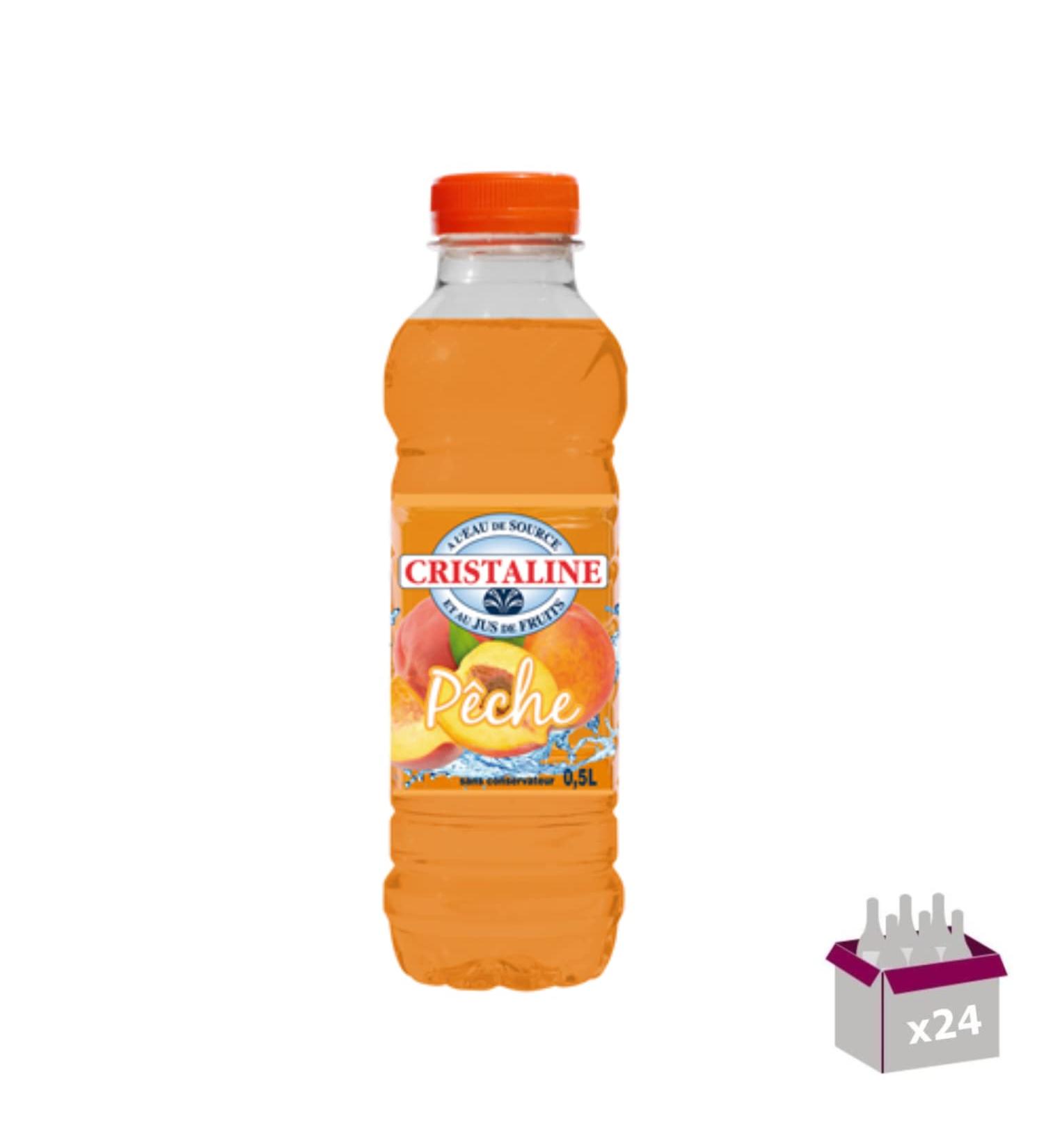 Cristaline jus de fruit pêche 24 x 50cl