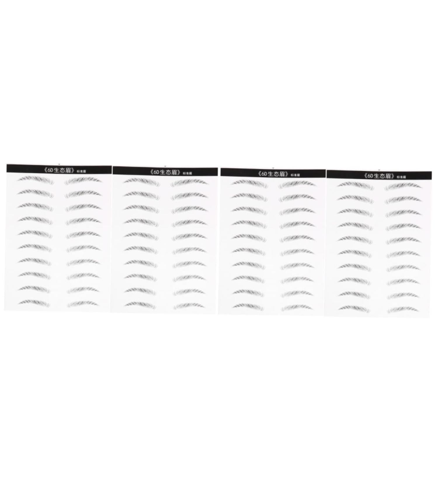 FOMIYES 4 Sheets Pairs Makeup Stickers Makeup Decals Eyebrow Faux Eyebrow Cosmetic Woman Stencil Water-based - Buy Online on GoSupps.com