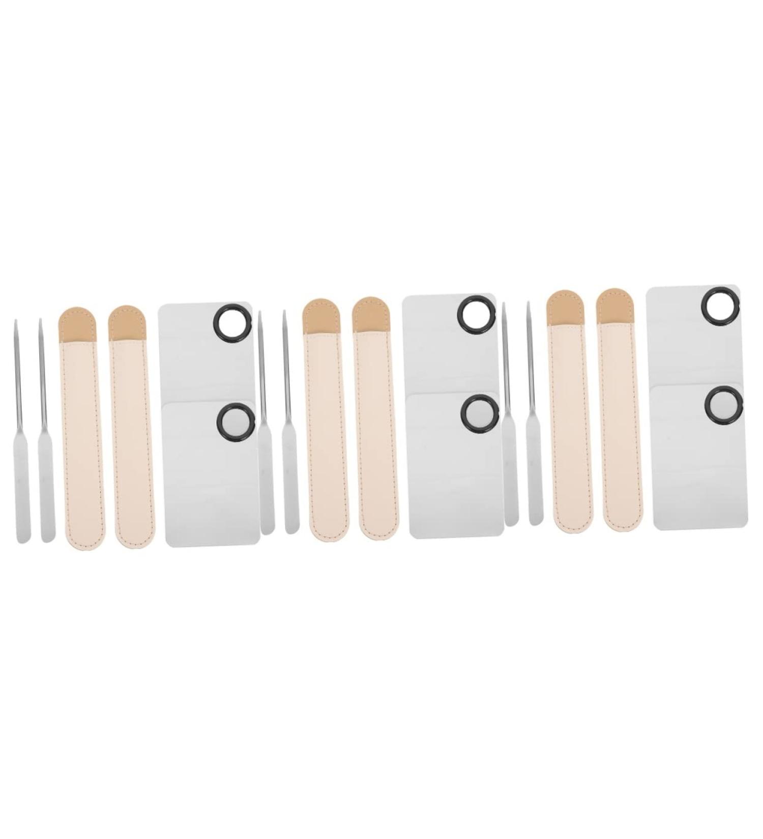 Buy Minkissy 6 Sets Palette Makeup Foundation & Mixing Tools | Professional Artist Supplies | Nail Polish Mixer Tray | Korean Makeup Spatula & Color Plates - Buy Online on GoSupps.com
