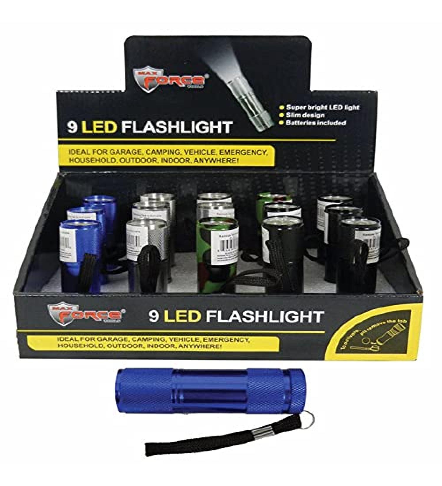 Diamond Visions Max Force Assorted LED Flashlight AAA Battery - Total Qty: 15